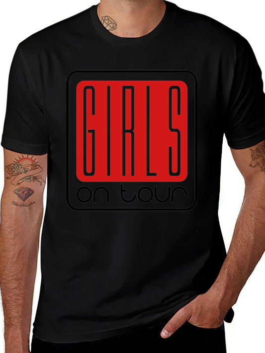Girls on Tour Black Graphic Tee