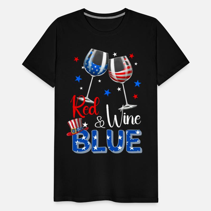 4th of July Red White and Blue Wine Glass