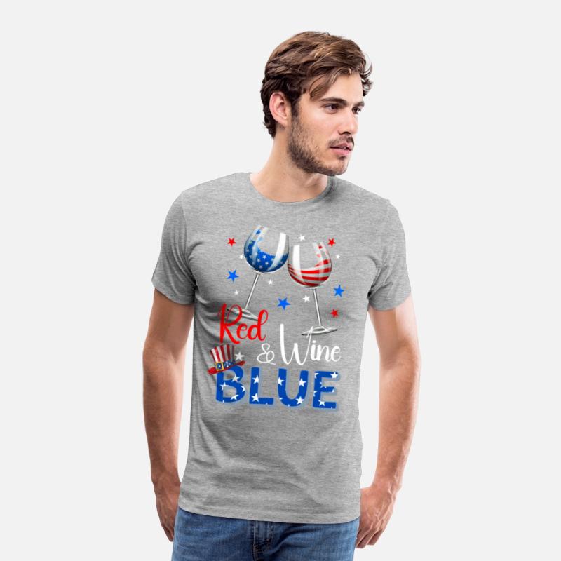 4th of July Red White and Blue Wine Glass