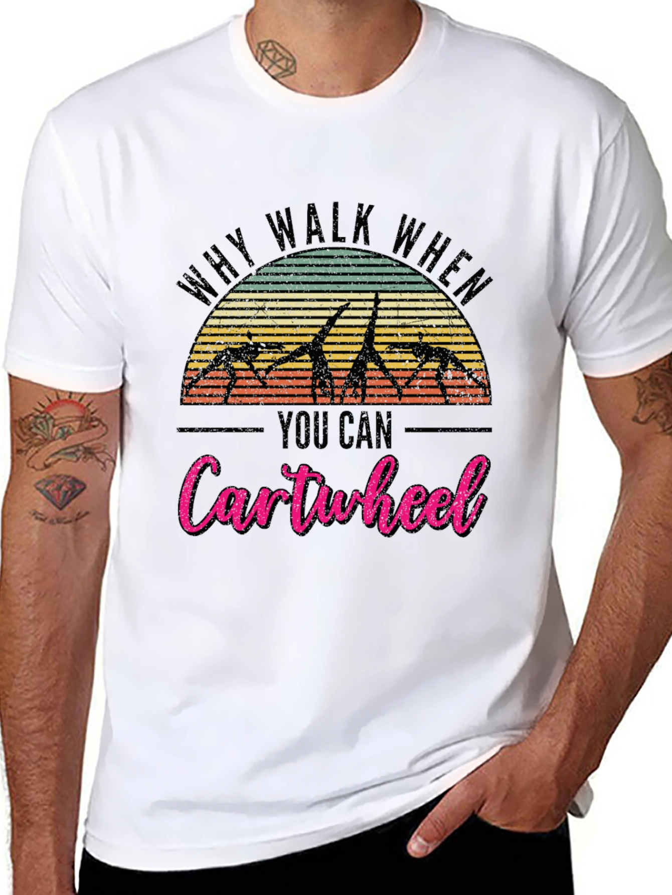 Why Walk Cartwheel T-Shirt Gymnast Gift