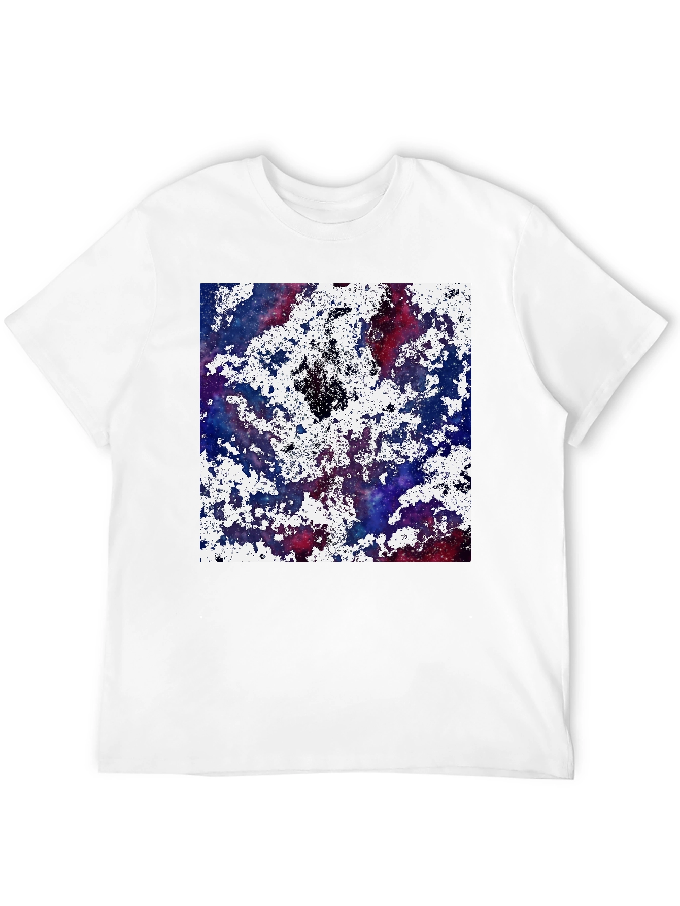 Galaxy Splatter Print T-Shirt - Cosmic Style