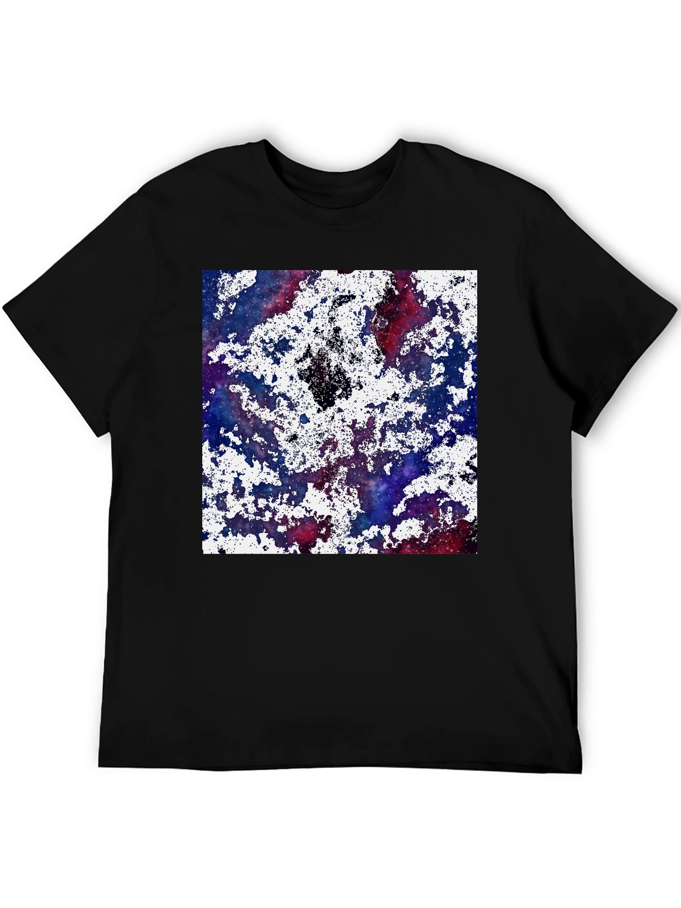 Galaxy Splatter Print T-Shirt - Cosmic Style
