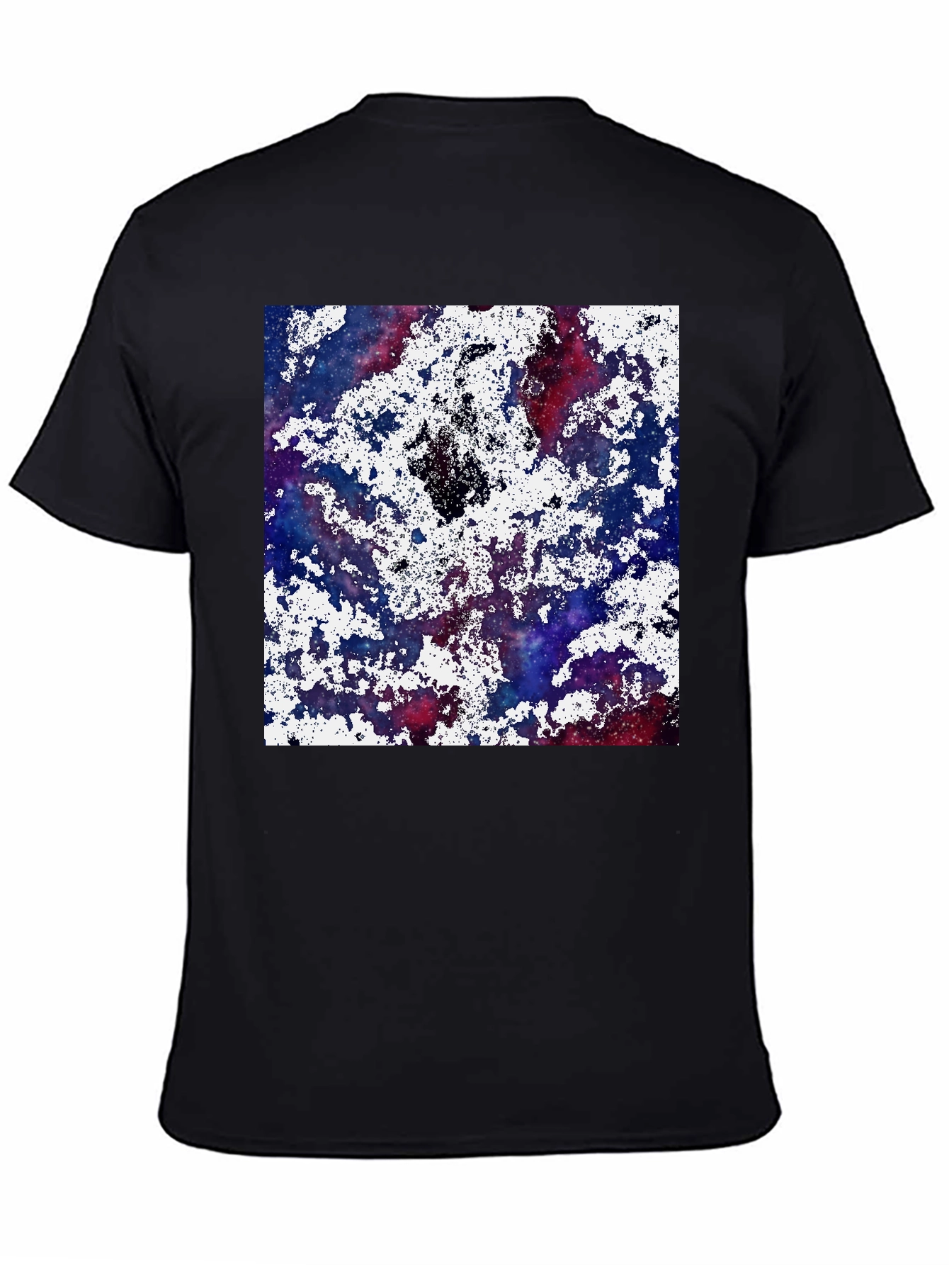 Galaxy Splatter Print T-Shirt - Cosmic Style