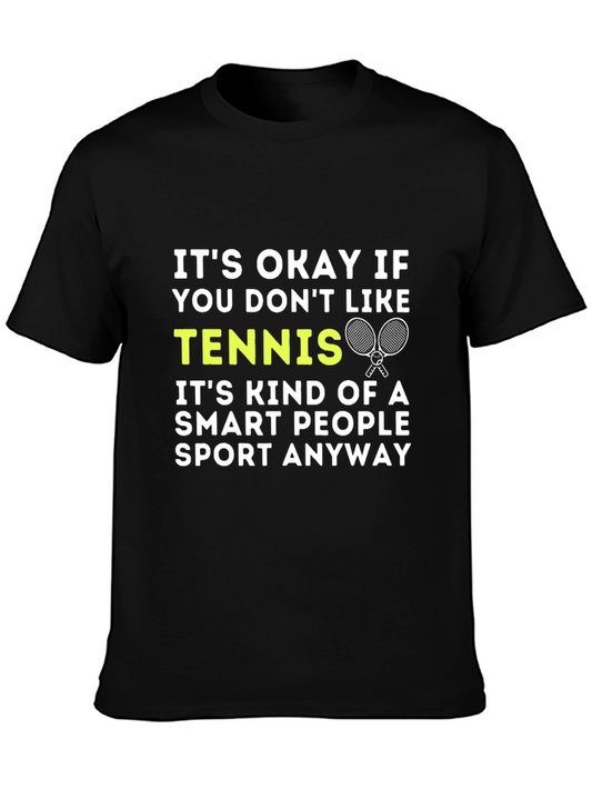 Funny Tennis Smart People Graphic T-Shirt