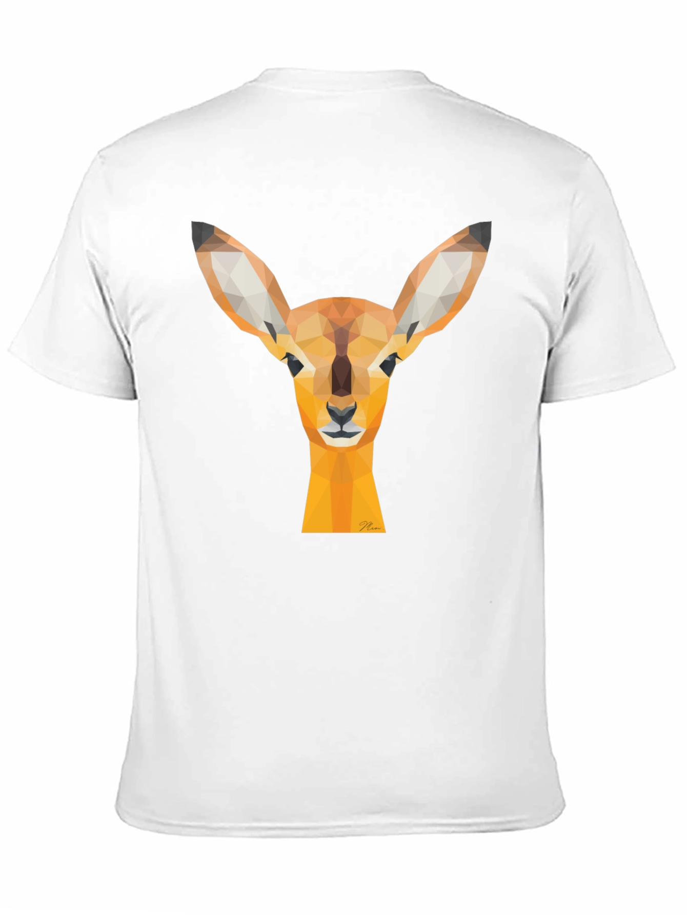 Geometric Deer Head T-Shirt - Modern Design