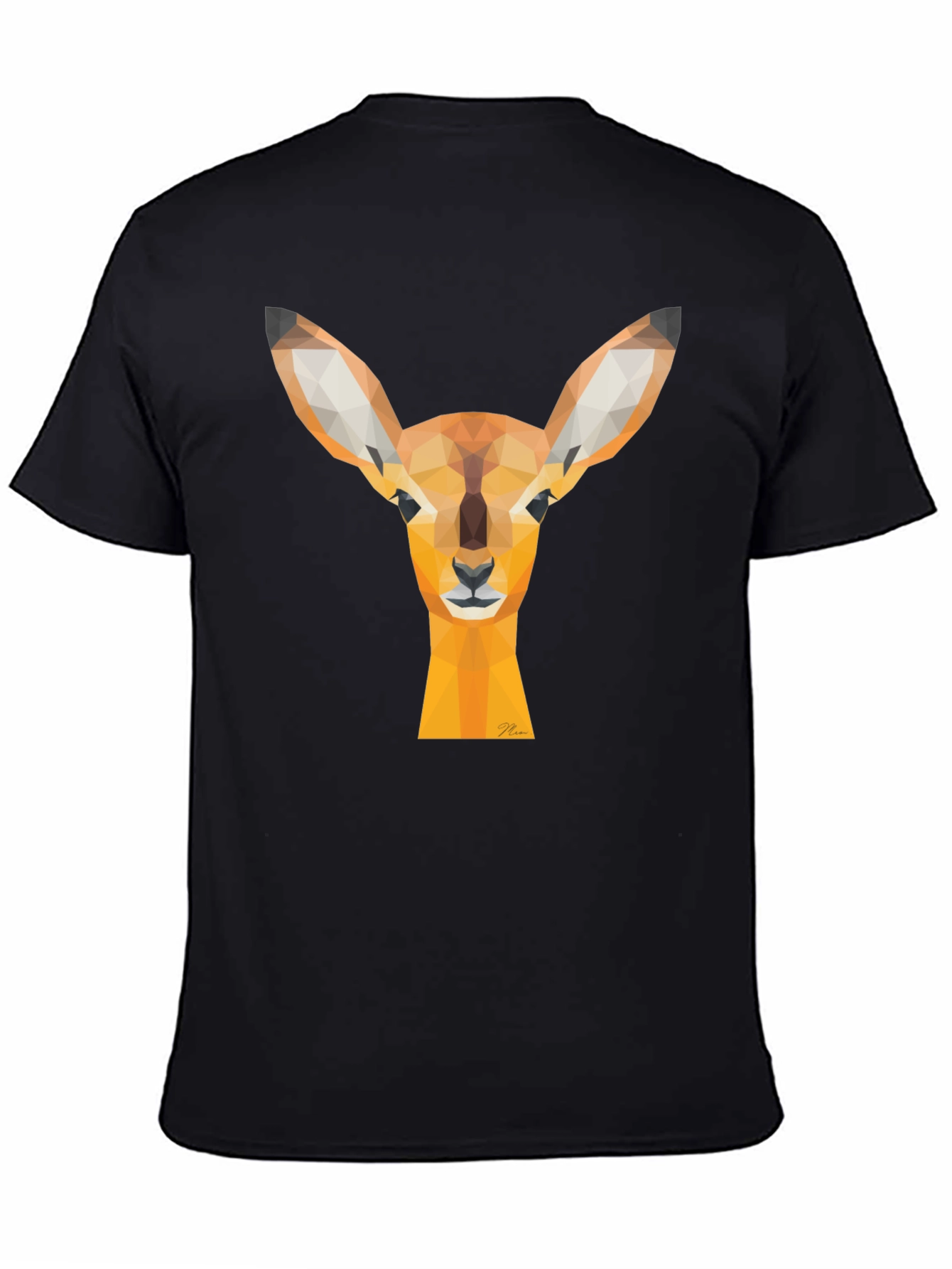 Geometric Deer Head T-Shirt - Modern Design