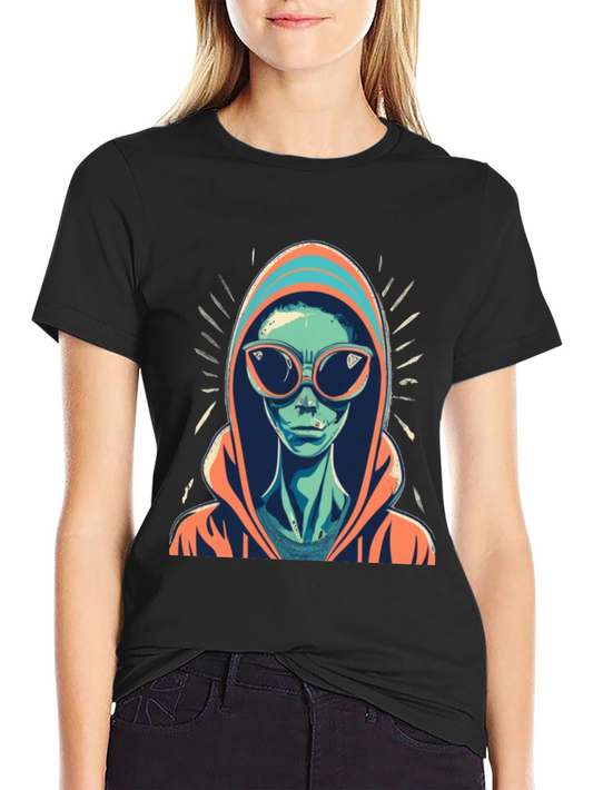 Alien Hoodie T-Shirt - Cool Graphic Tee