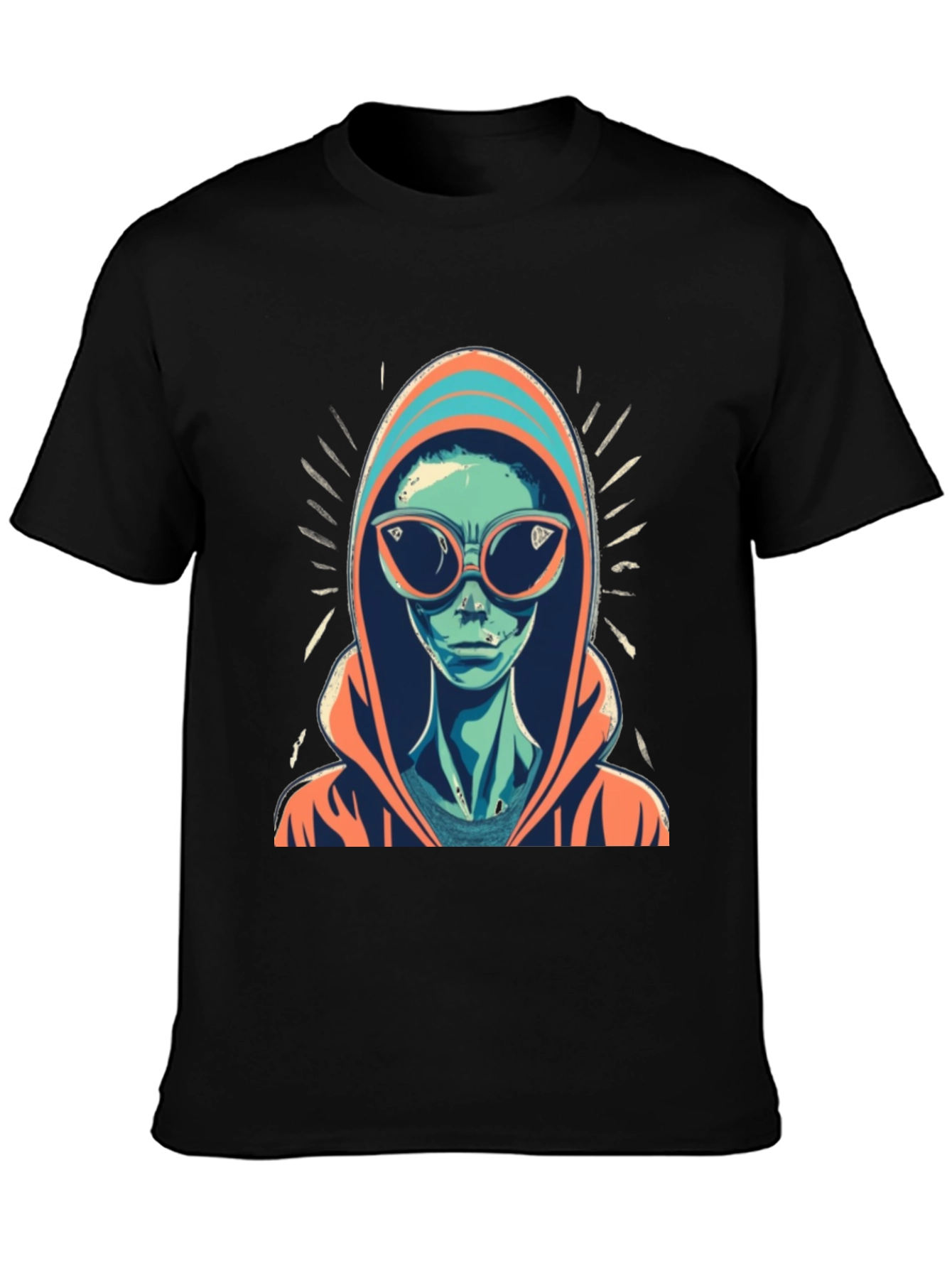 Alien Hoodie T-Shirt - Cool Graphic Tee