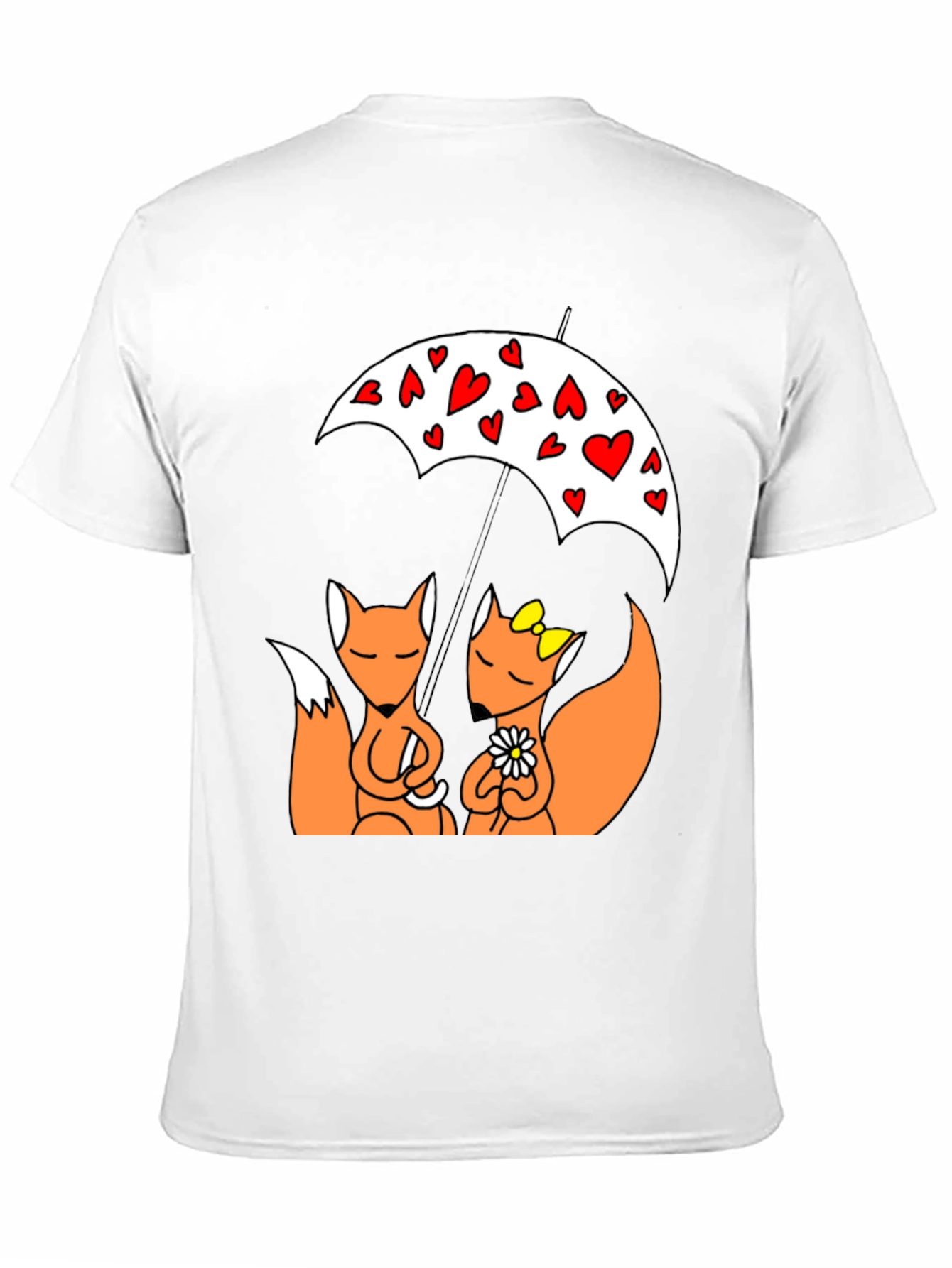 Foxes in Love T-Shirt - Cute Cartoon Design