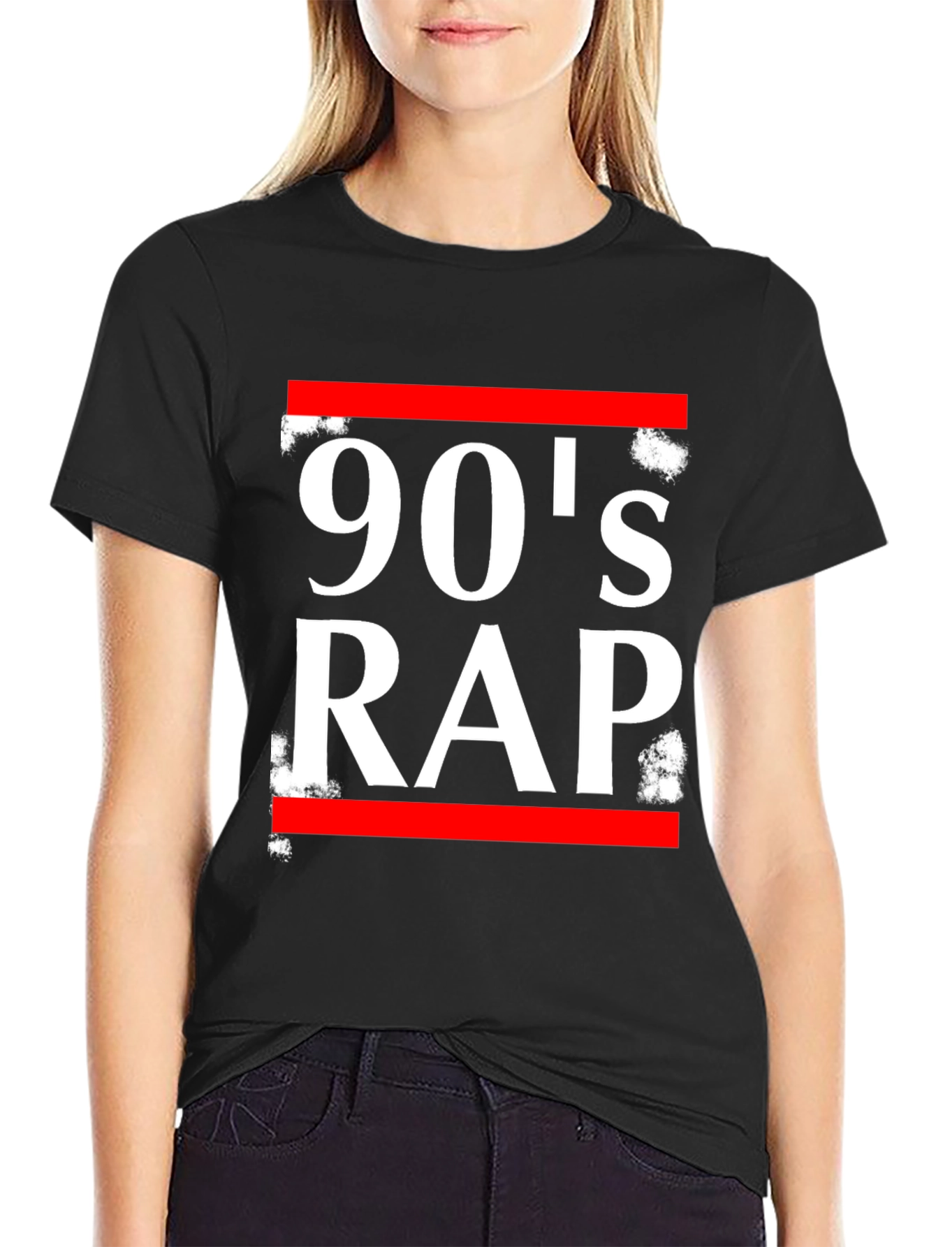 90s Rap Graphic T-Shirt - Black