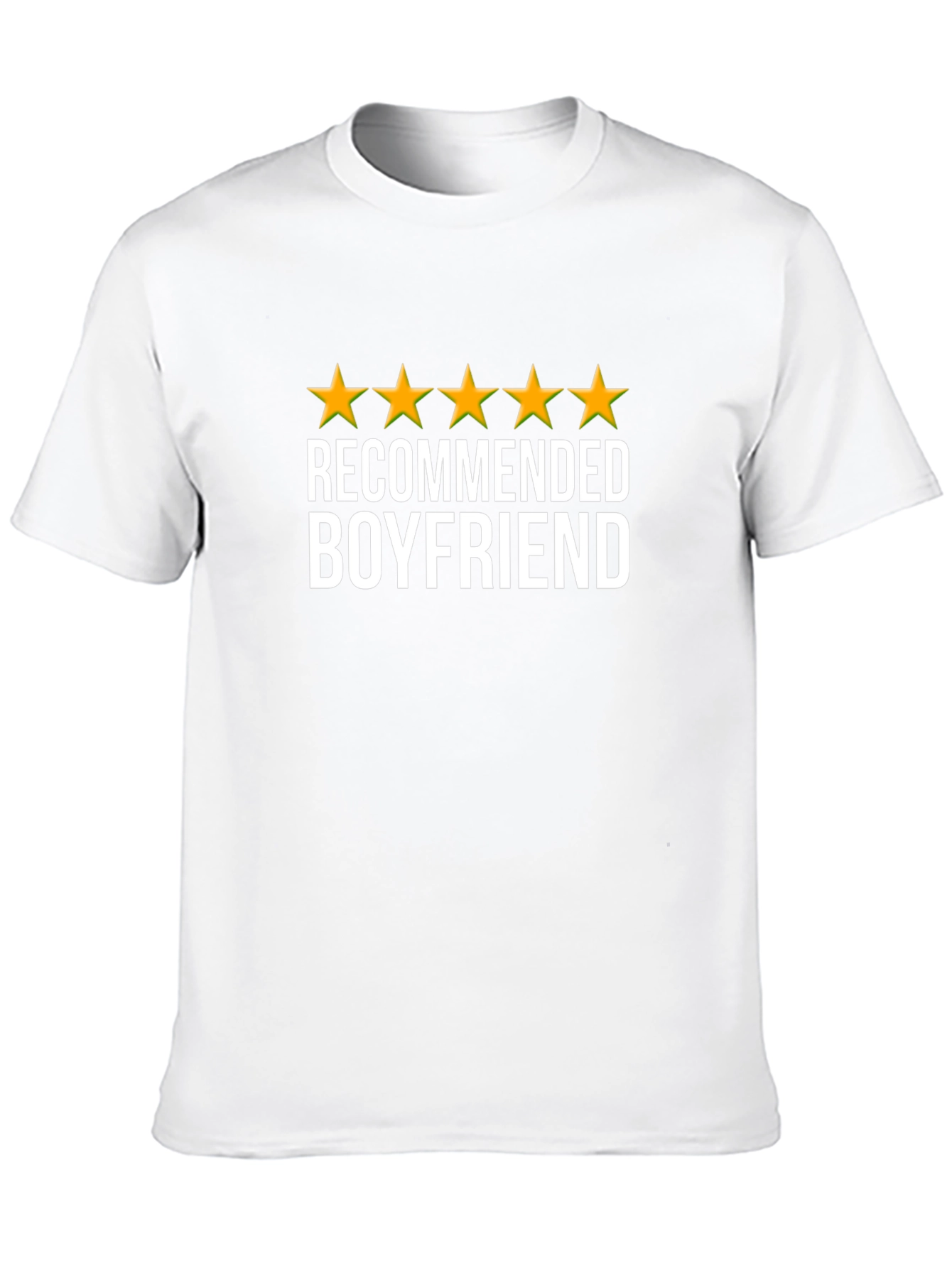 5-Star Recommended Boyfriend Graphic Tee - Black