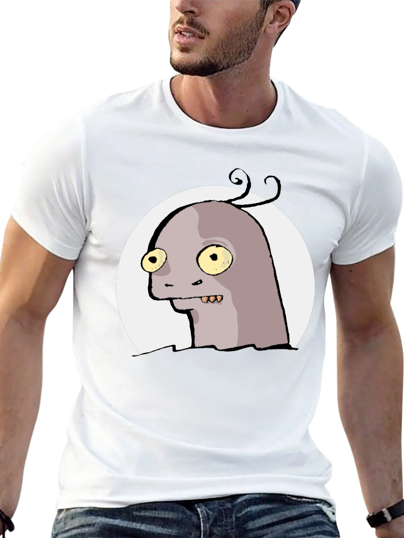 Funny Monster Graphic Tee - Black T-Shirt