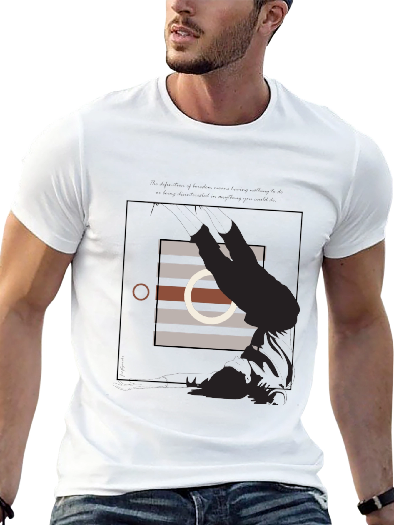Abstract Graphic Black T-Shirt - Modern Style