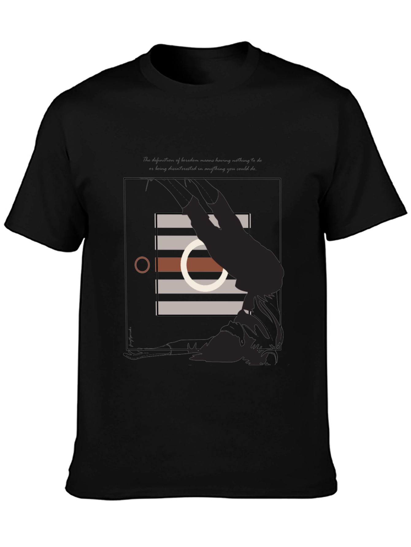 Abstract Graphic Black T-Shirt - Modern Style