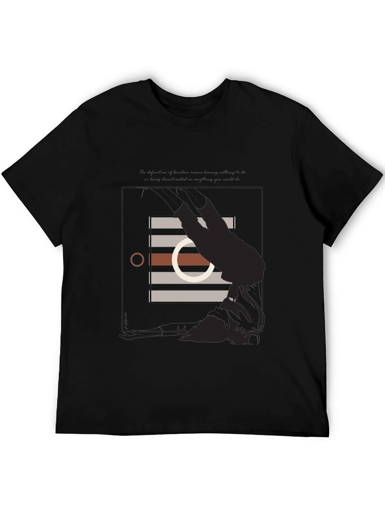 Abstract Graphic Black T-Shirt - Modern Style
