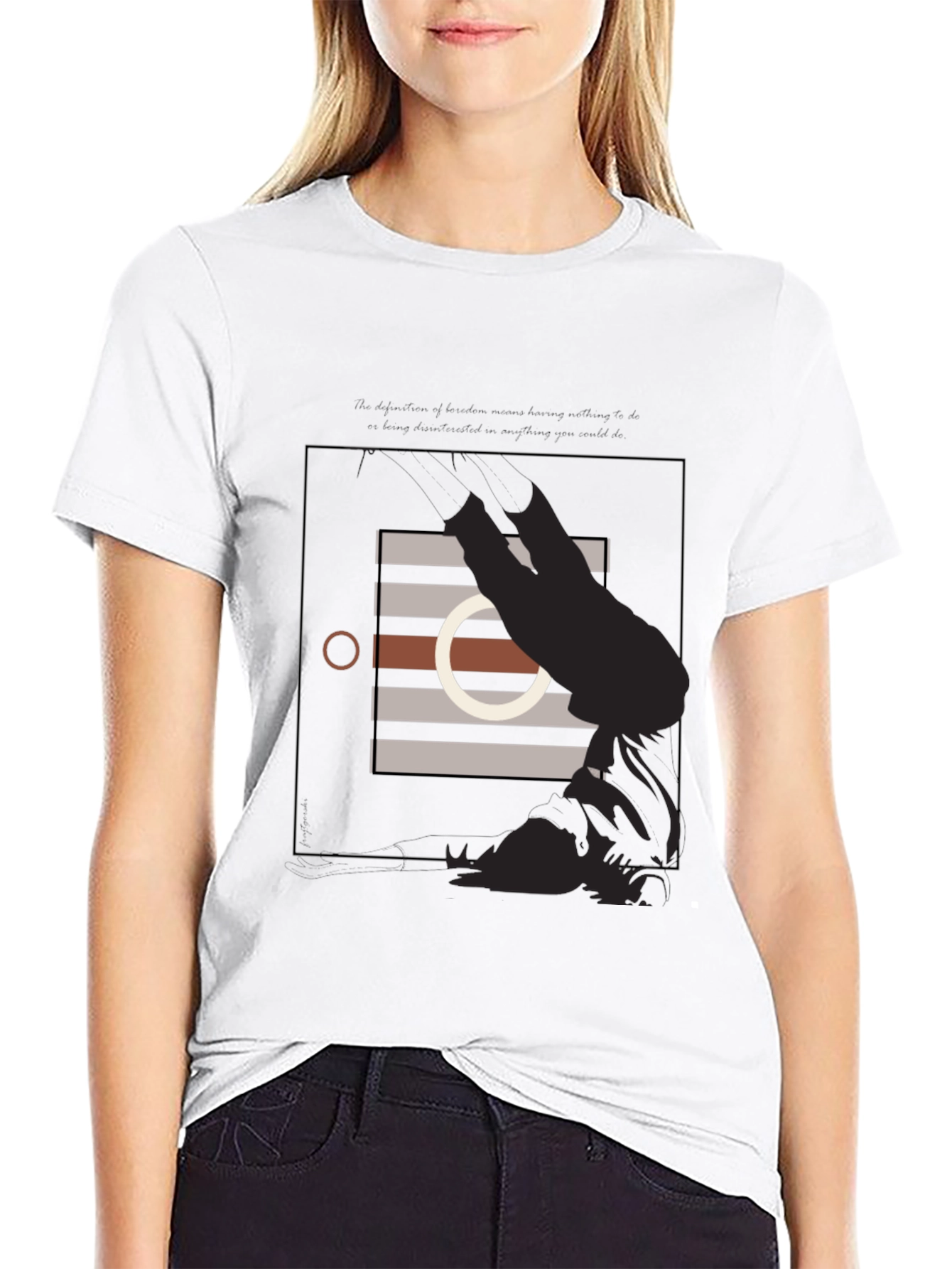 Abstract Graphic Black T-Shirt - Modern Style