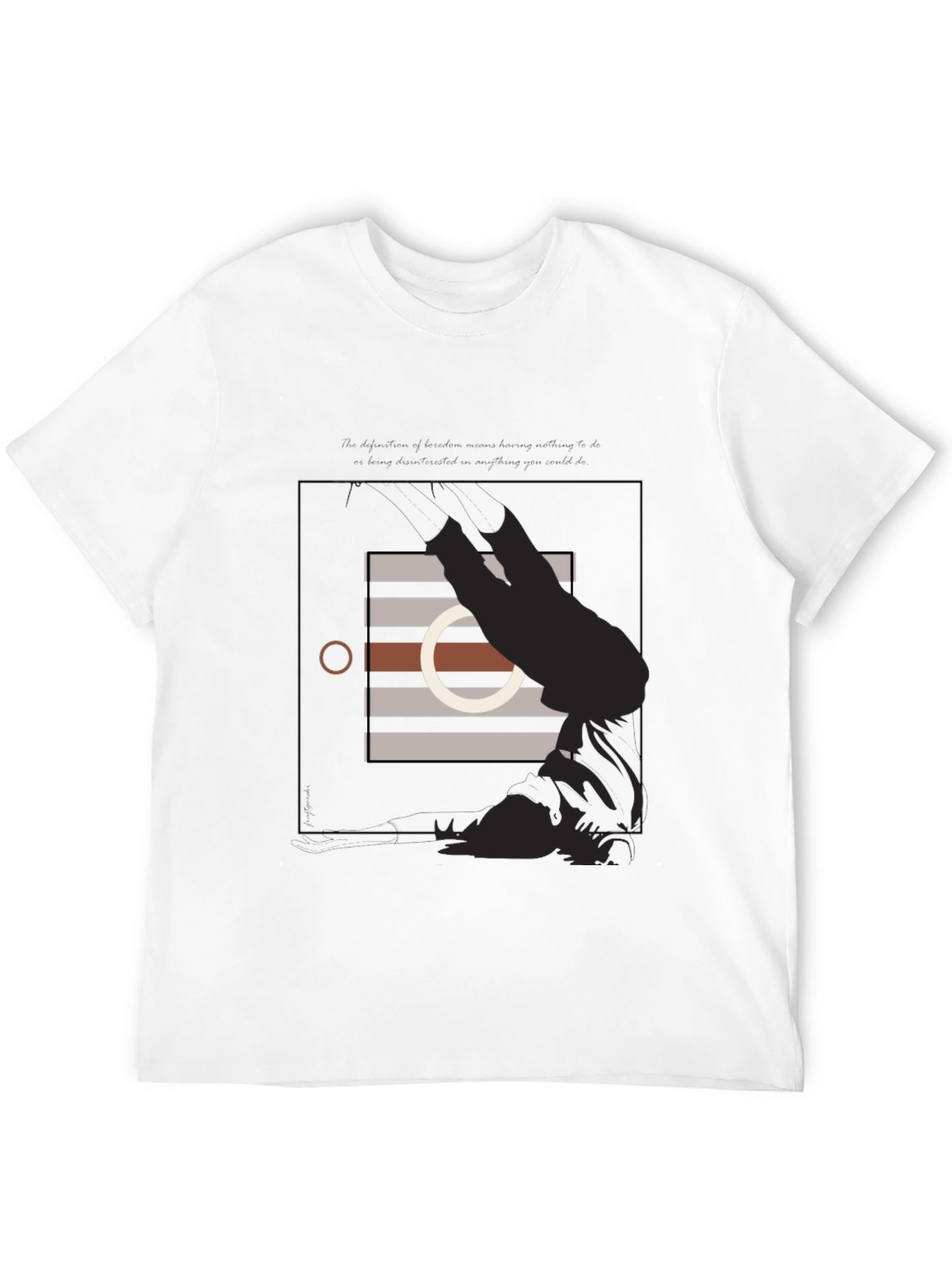Abstract Graphic Black T-Shirt - Modern Style