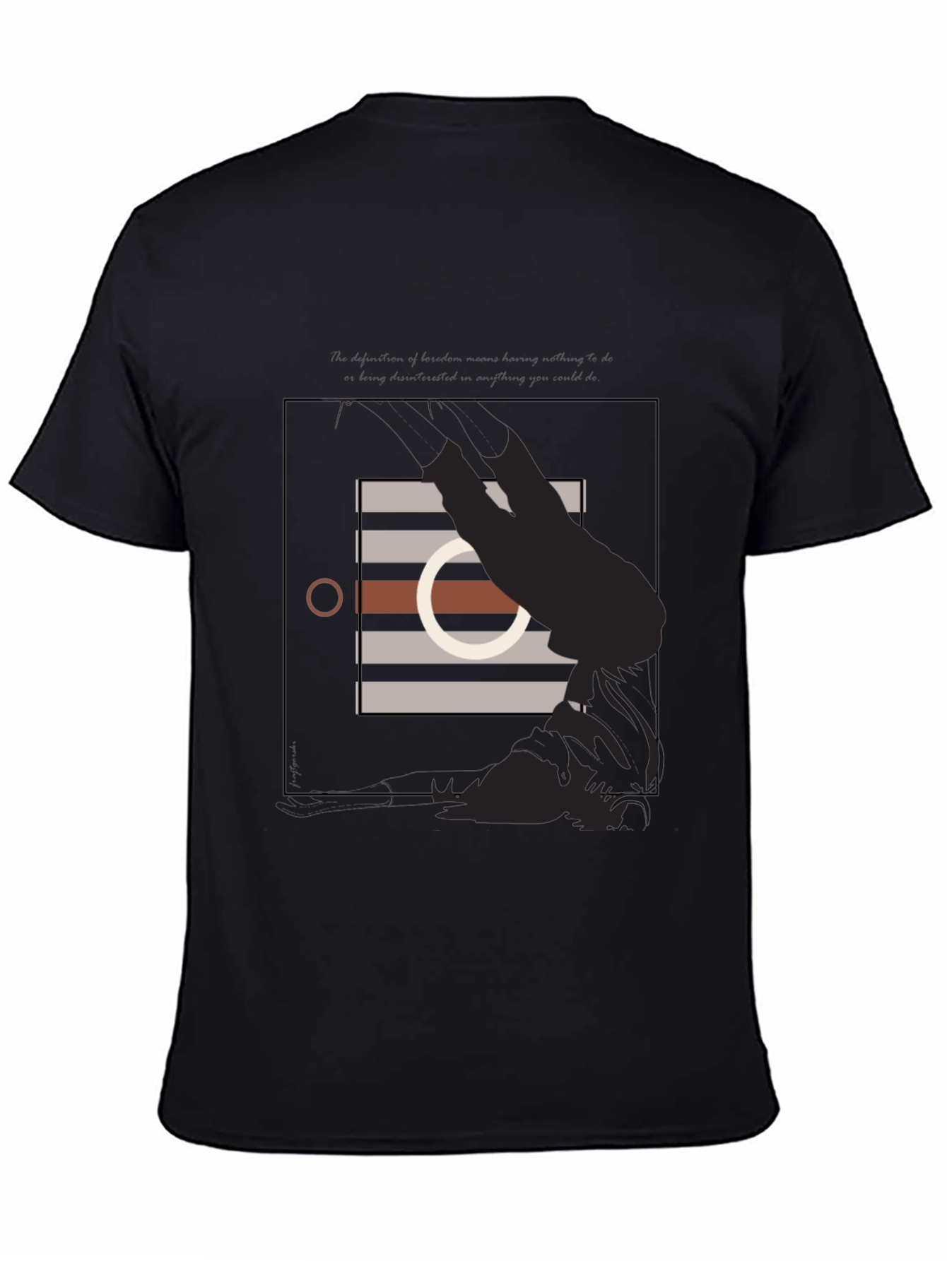 Abstract Graphic Black T-Shirt - Modern Style
