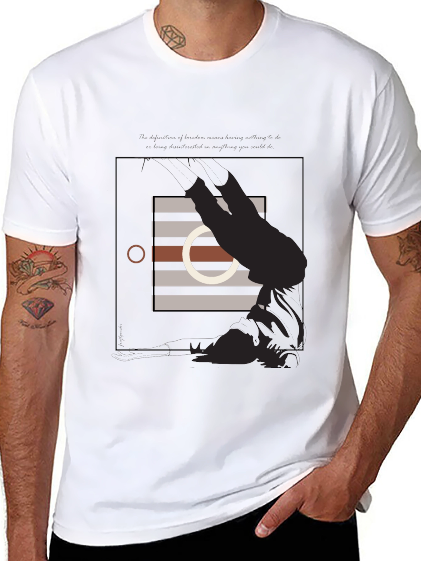 Abstract Graphic Black T-Shirt - Modern Style