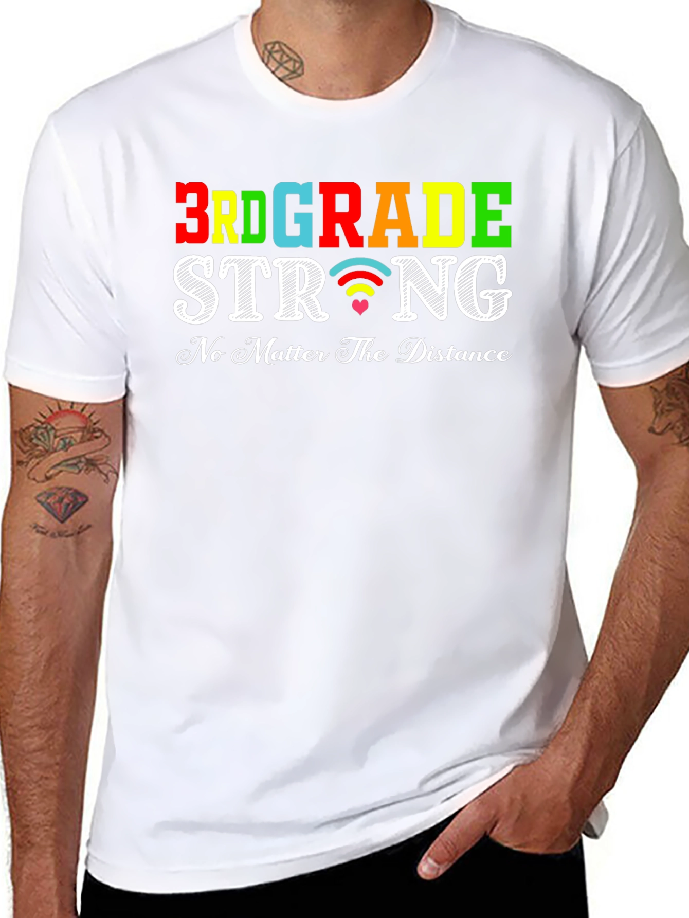 3rd Grade Strong T-Shirt: Distance Learning Apparel