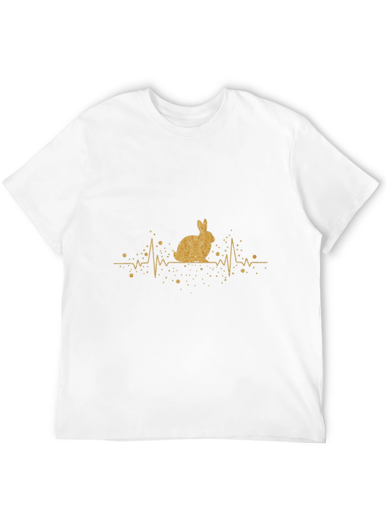 Rabbit Heartbeat Graphic Tee - Black