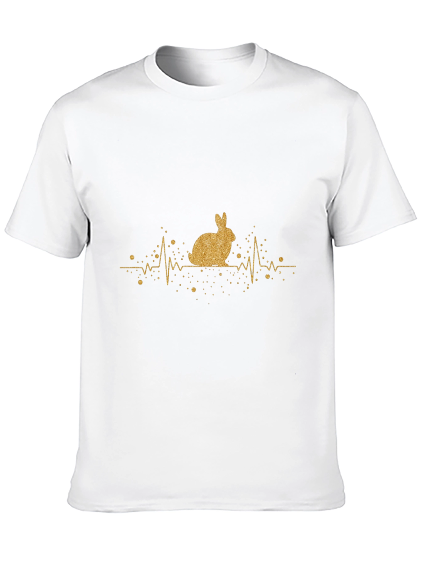 Rabbit Heartbeat Graphic Tee - Black