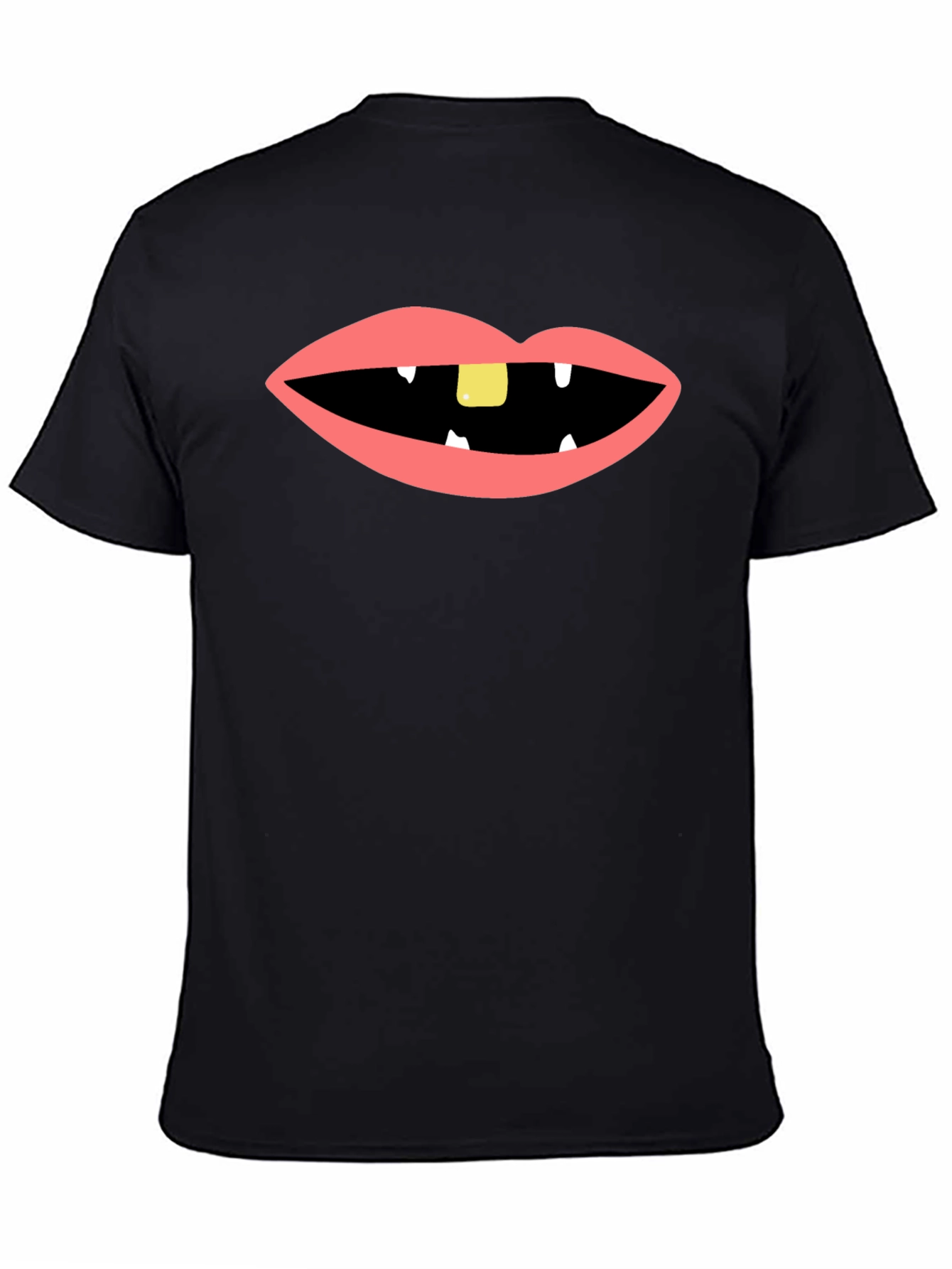 Funny Mouth Black T-Shirt