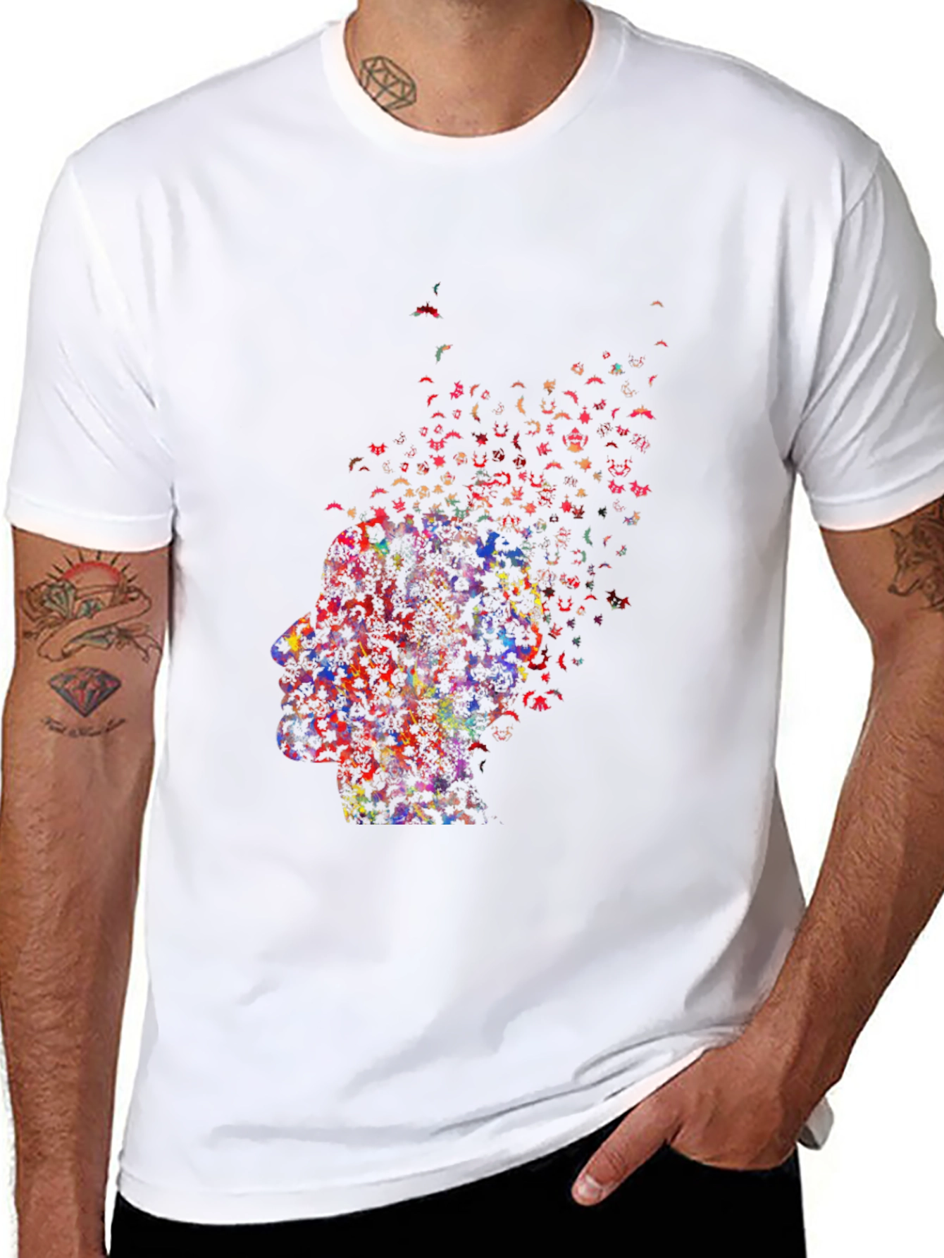 Abstract Butterfly Mind T-Shirt - Black
