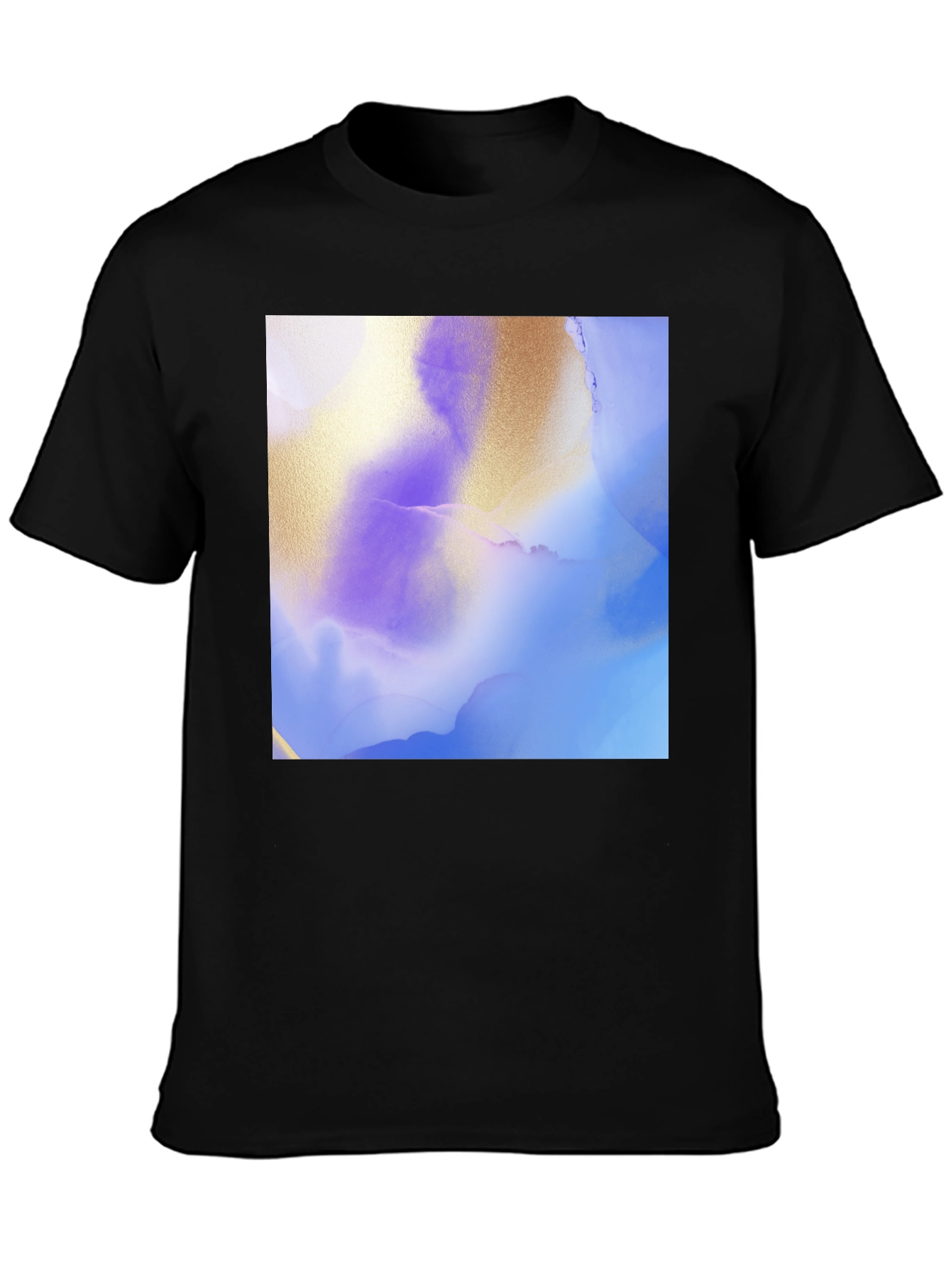 Abstract Art Graphic Tee - Stylish Black T-Shirt