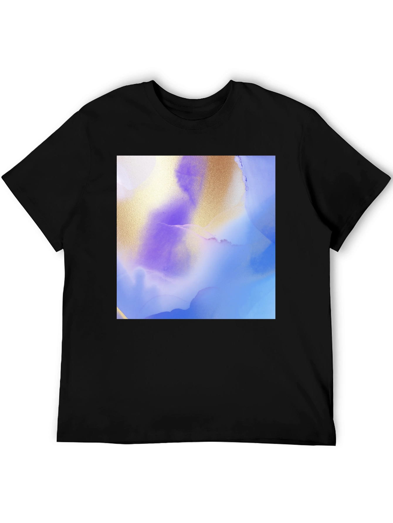 Abstract Art Graphic Tee - Stylish Black T-Shirt