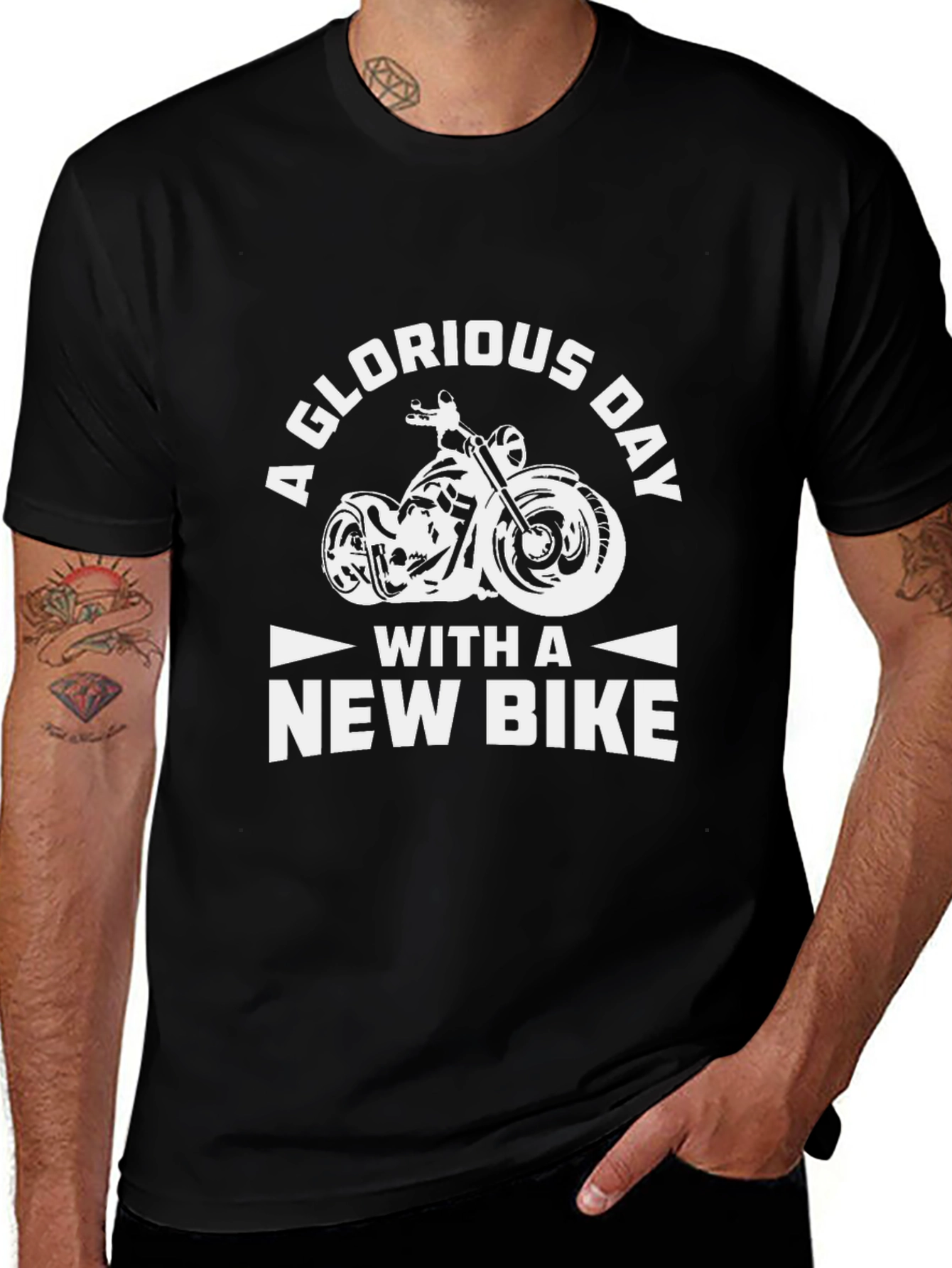 Glorious New Bike Day Graphic Tee - Black