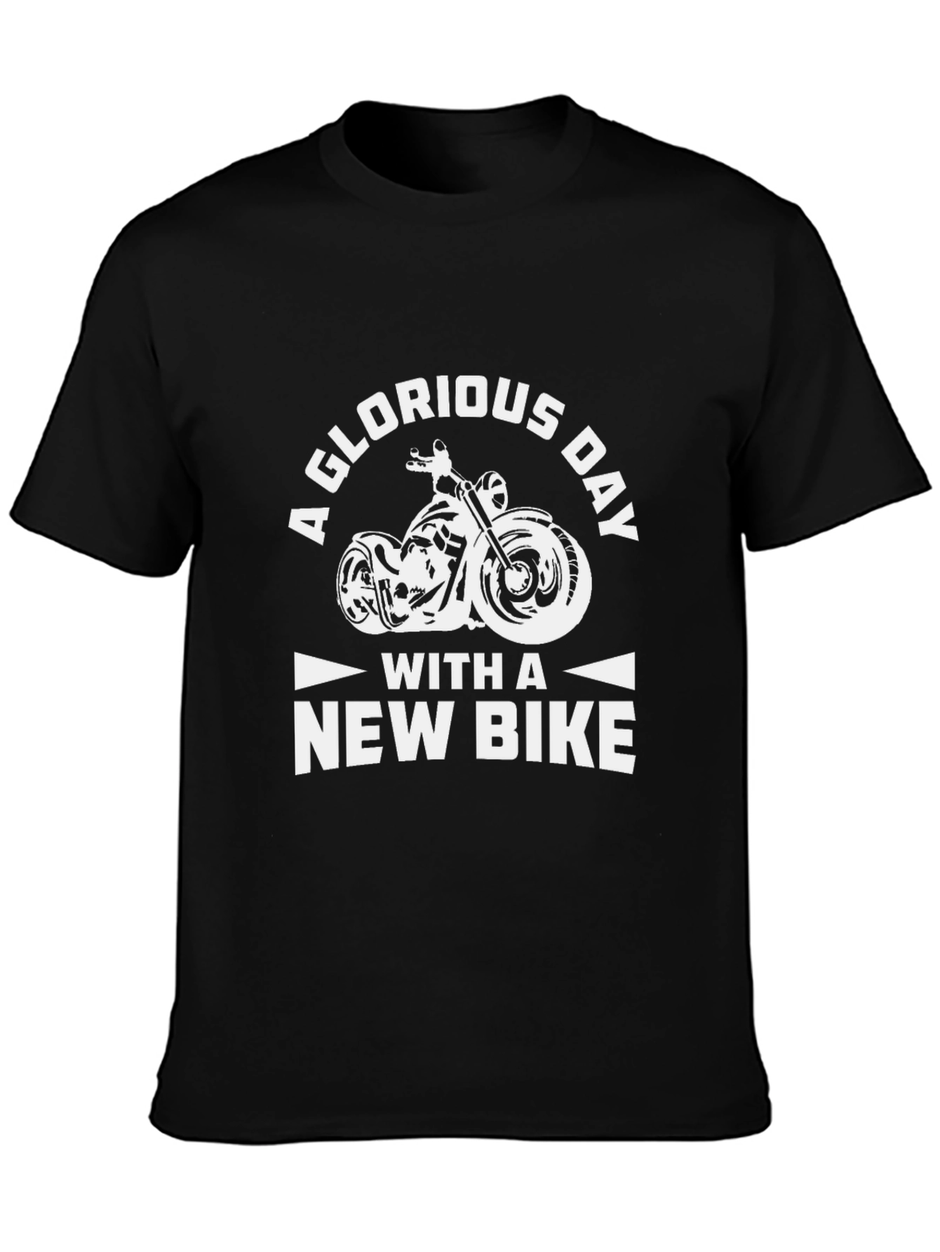 Glorious New Bike Day Graphic Tee - Black
