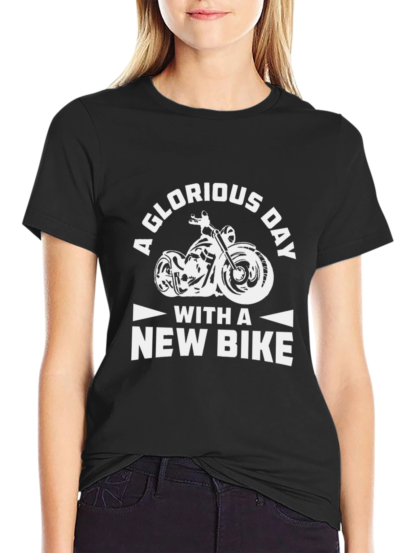 Glorious New Bike Day Graphic Tee - Black