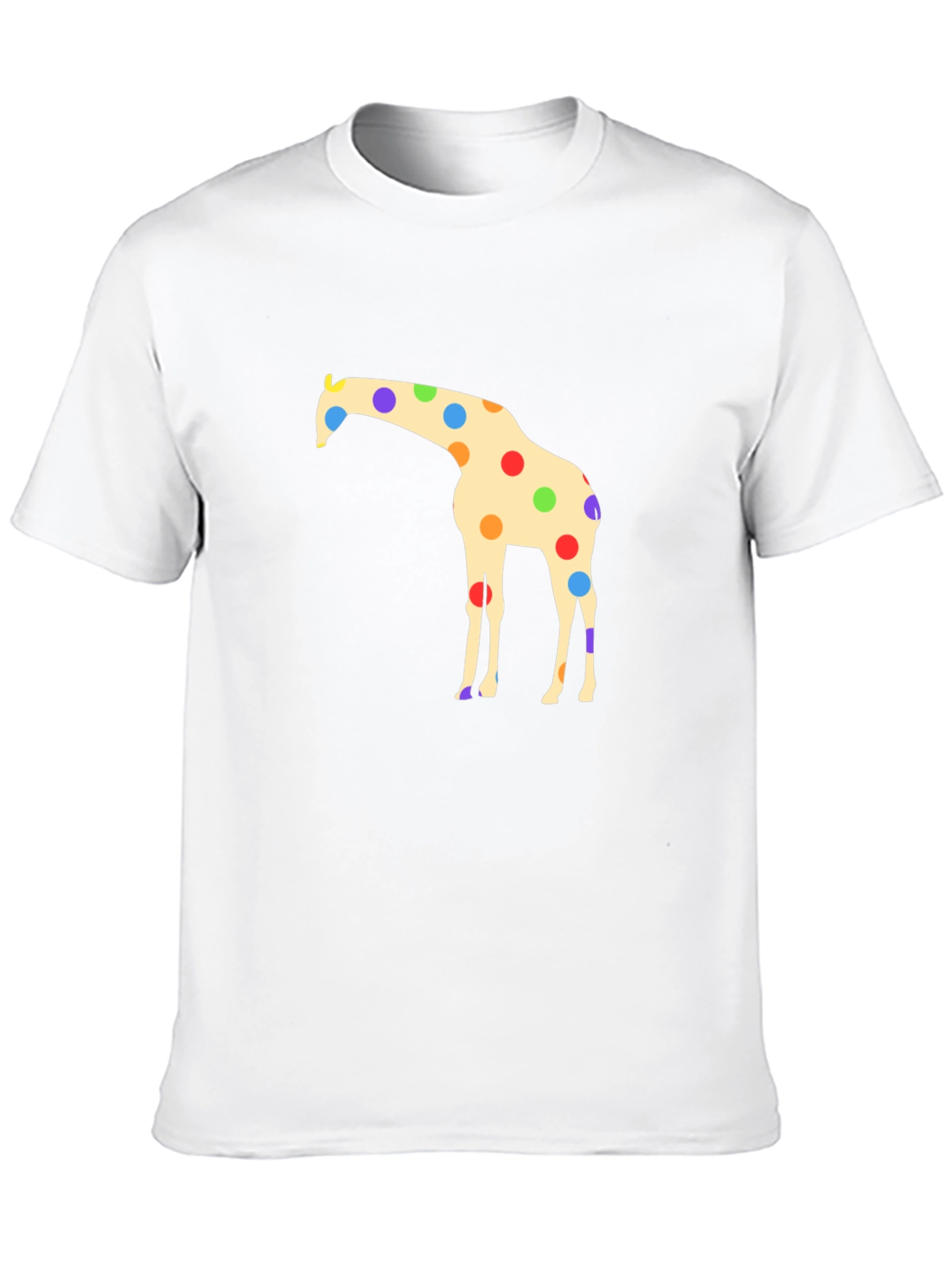 Giraffe Polka Dot Black T-Shirt