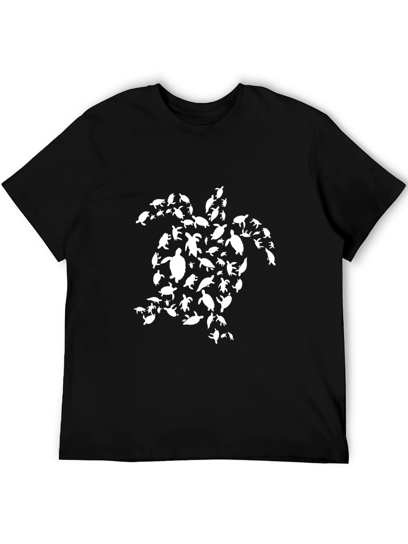 Turtle Silhouette Graphic Tee - Black