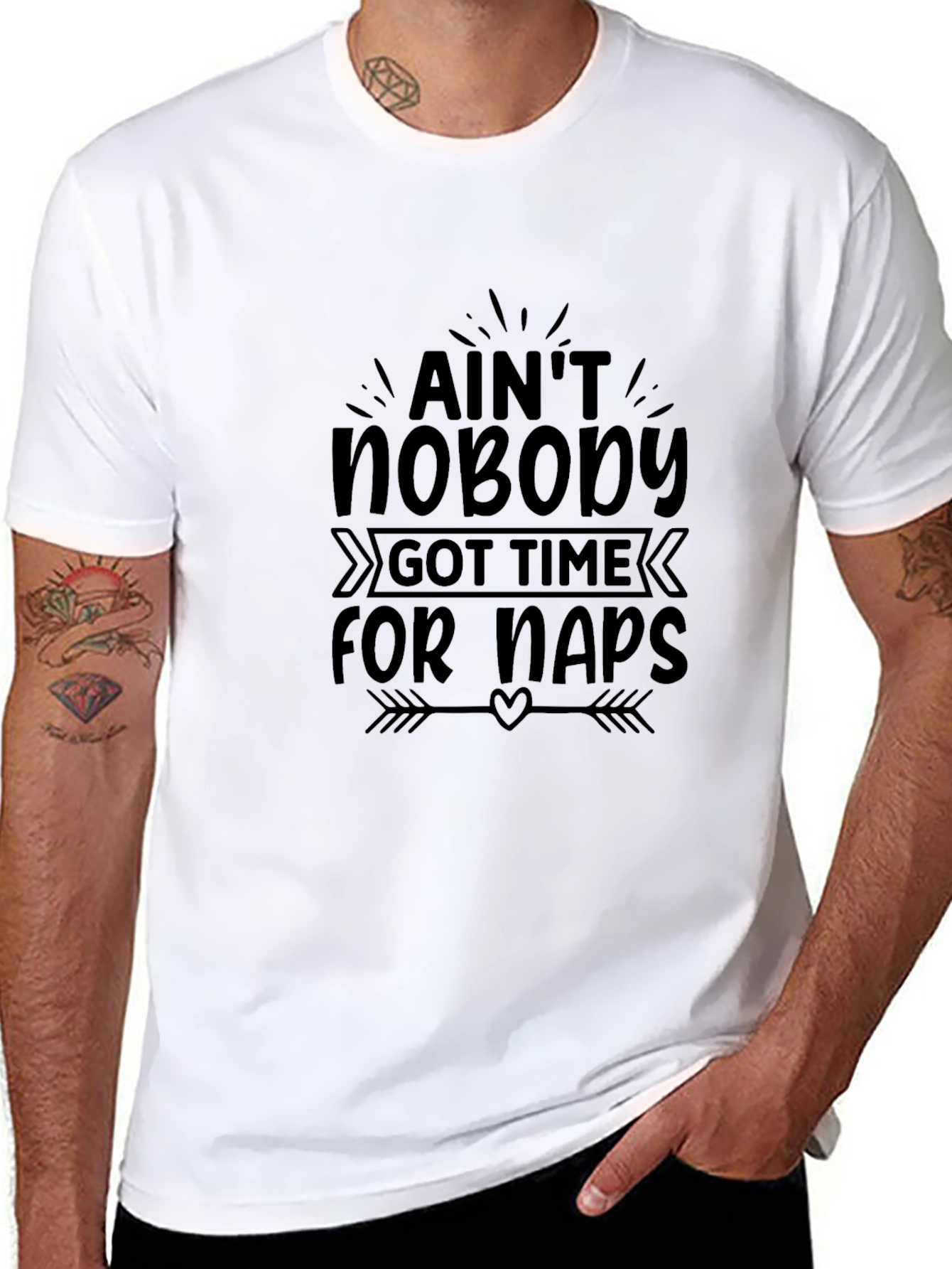 Aint Nobody Got Time For Naps Black T-Shirt