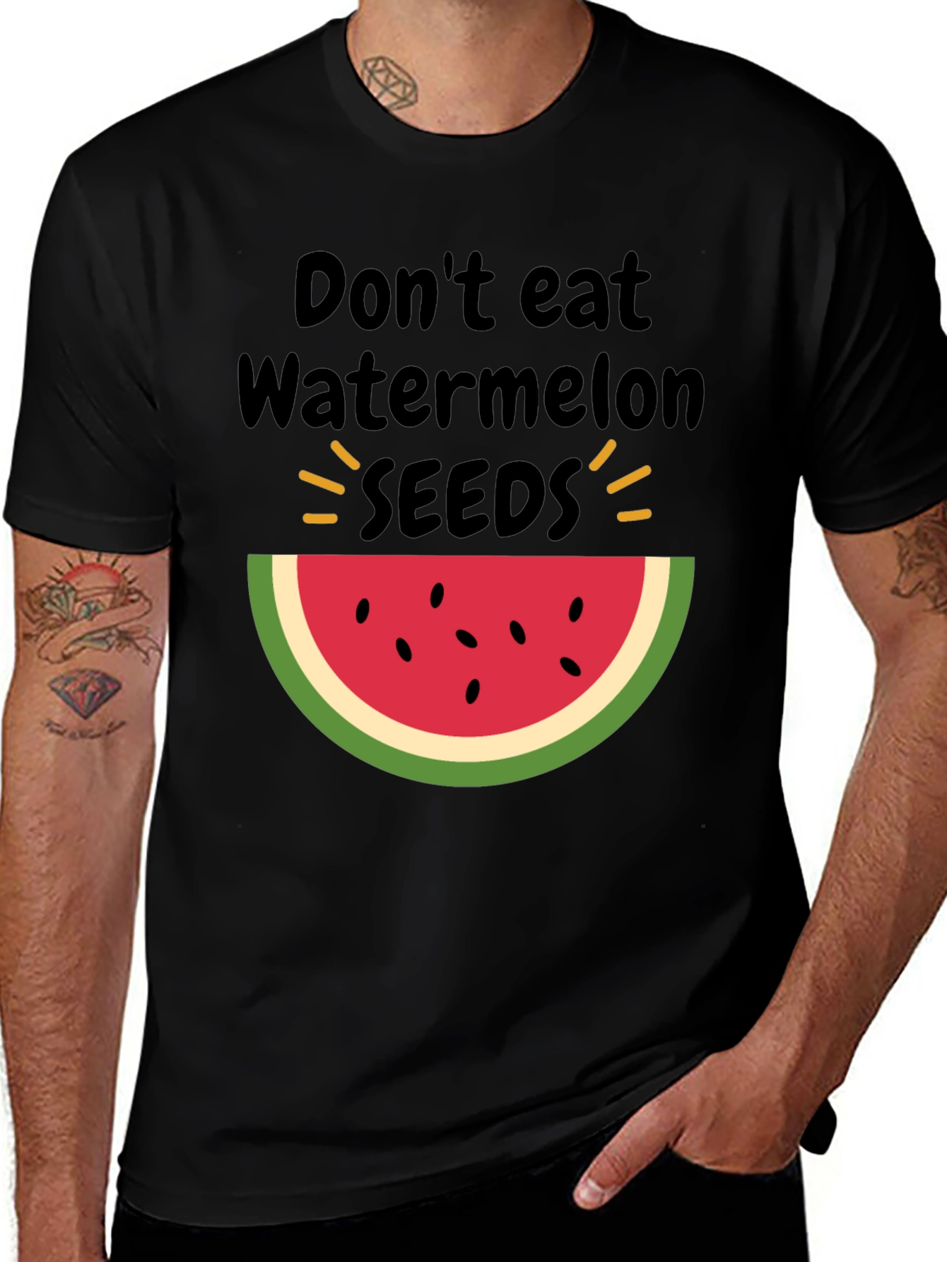 Funny Watermelon Seeds Graphic Tee