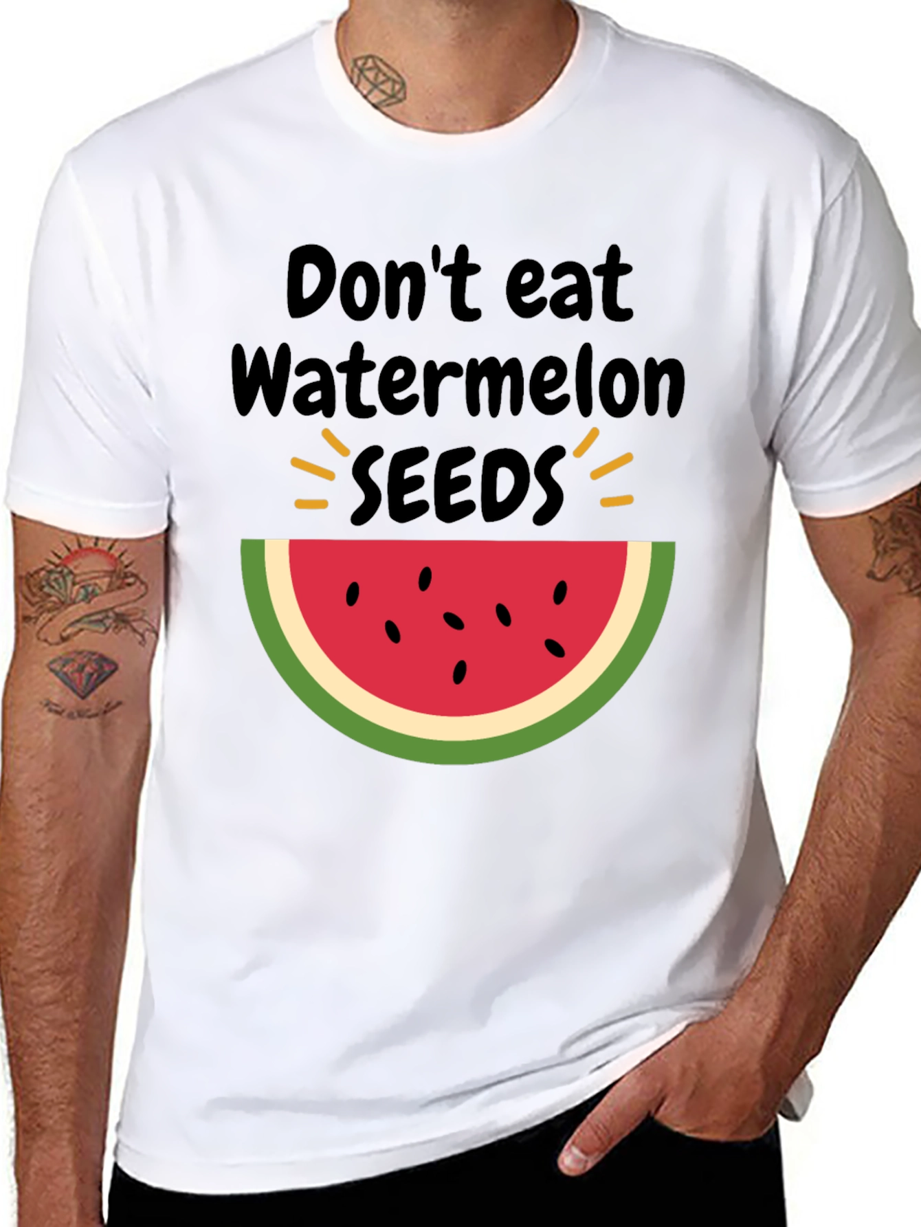 Funny Watermelon Seeds Graphic Tee