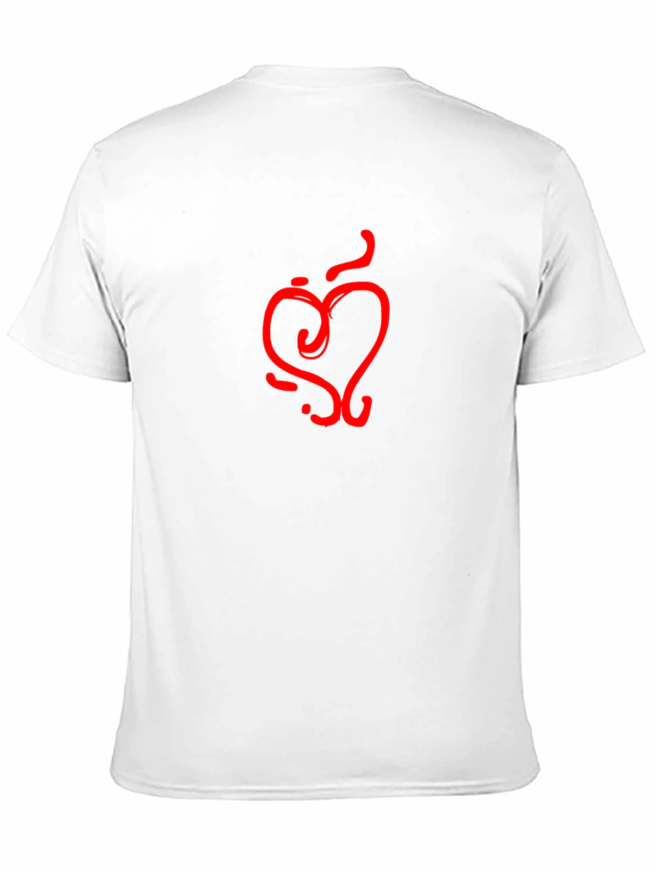 Abstract Heart Graphic Tee - Black Cotton Shirt