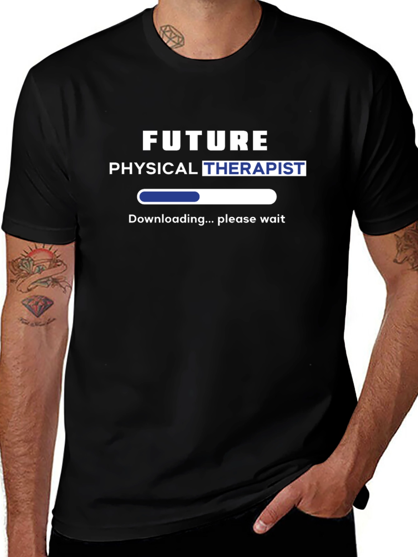 Future Physical Therapist Loading T-Shirt - Black