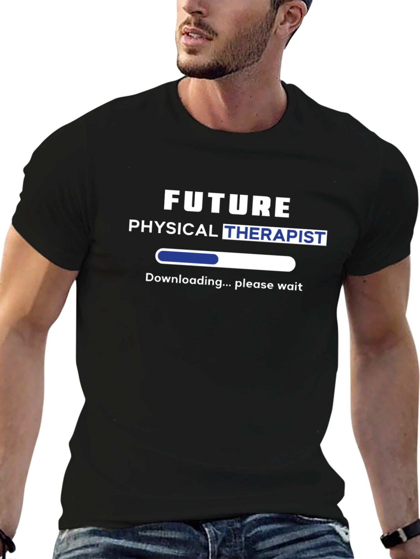 Future Physical Therapist Loading T-Shirt - Black