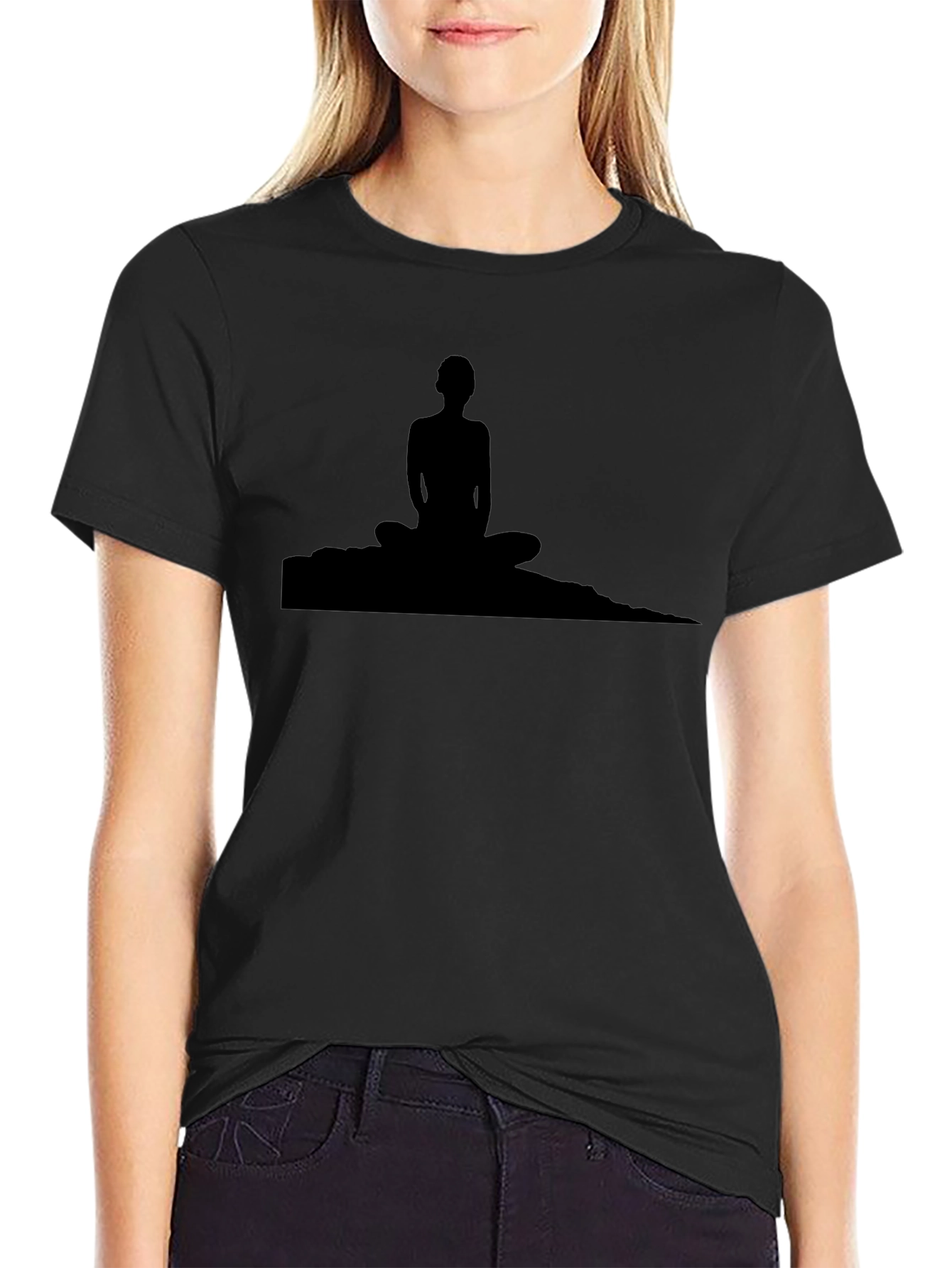 Meditative Silhouette Tee - Black
