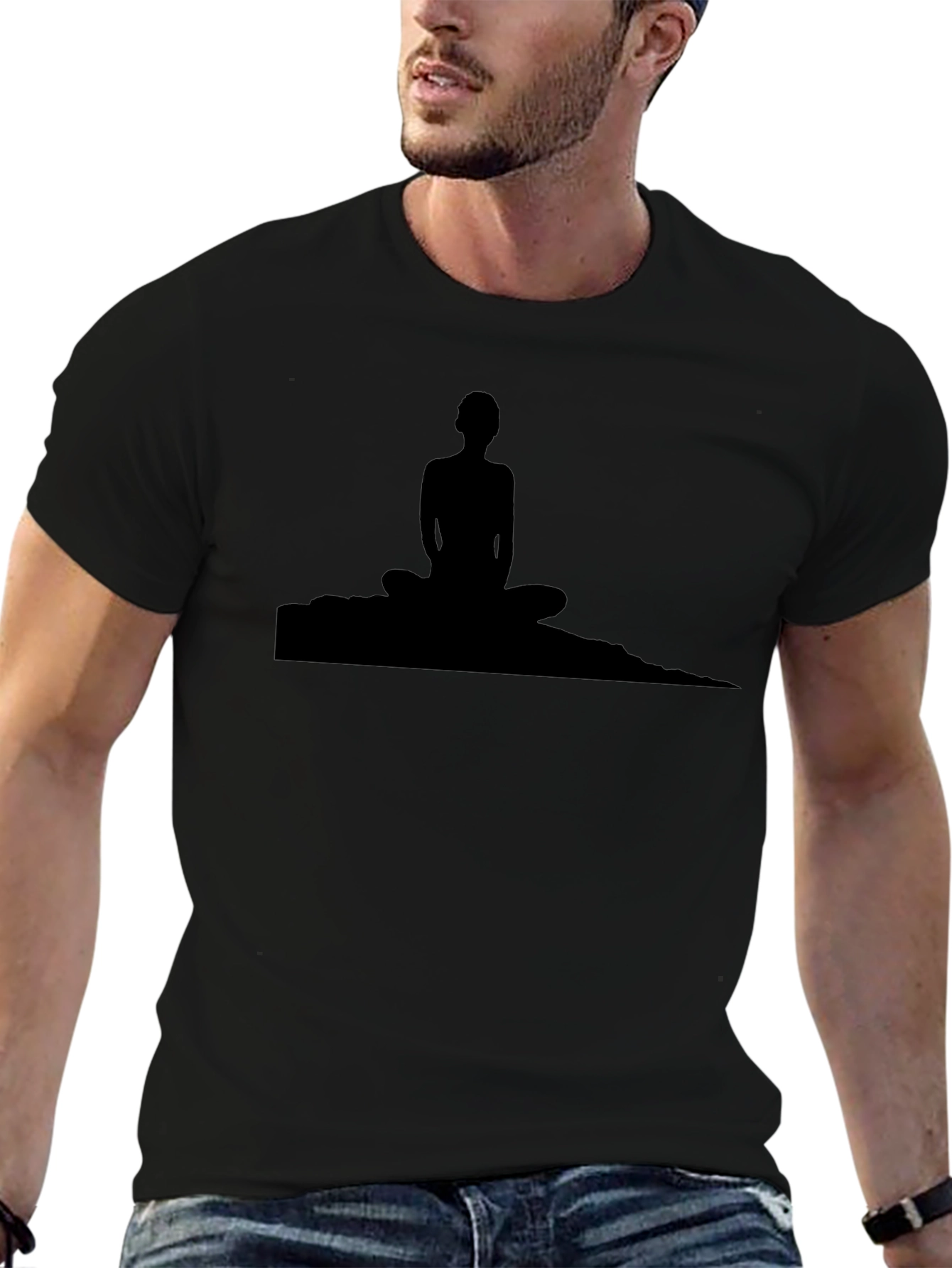 Meditative Silhouette Tee - Black