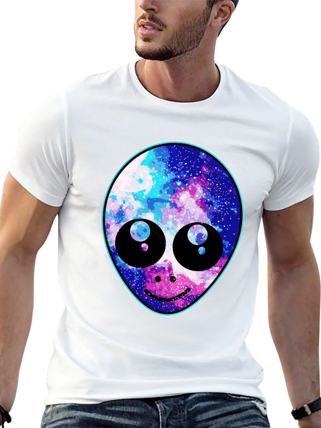 Galaxy Alien Graphic Tee - Unique Trendy Design