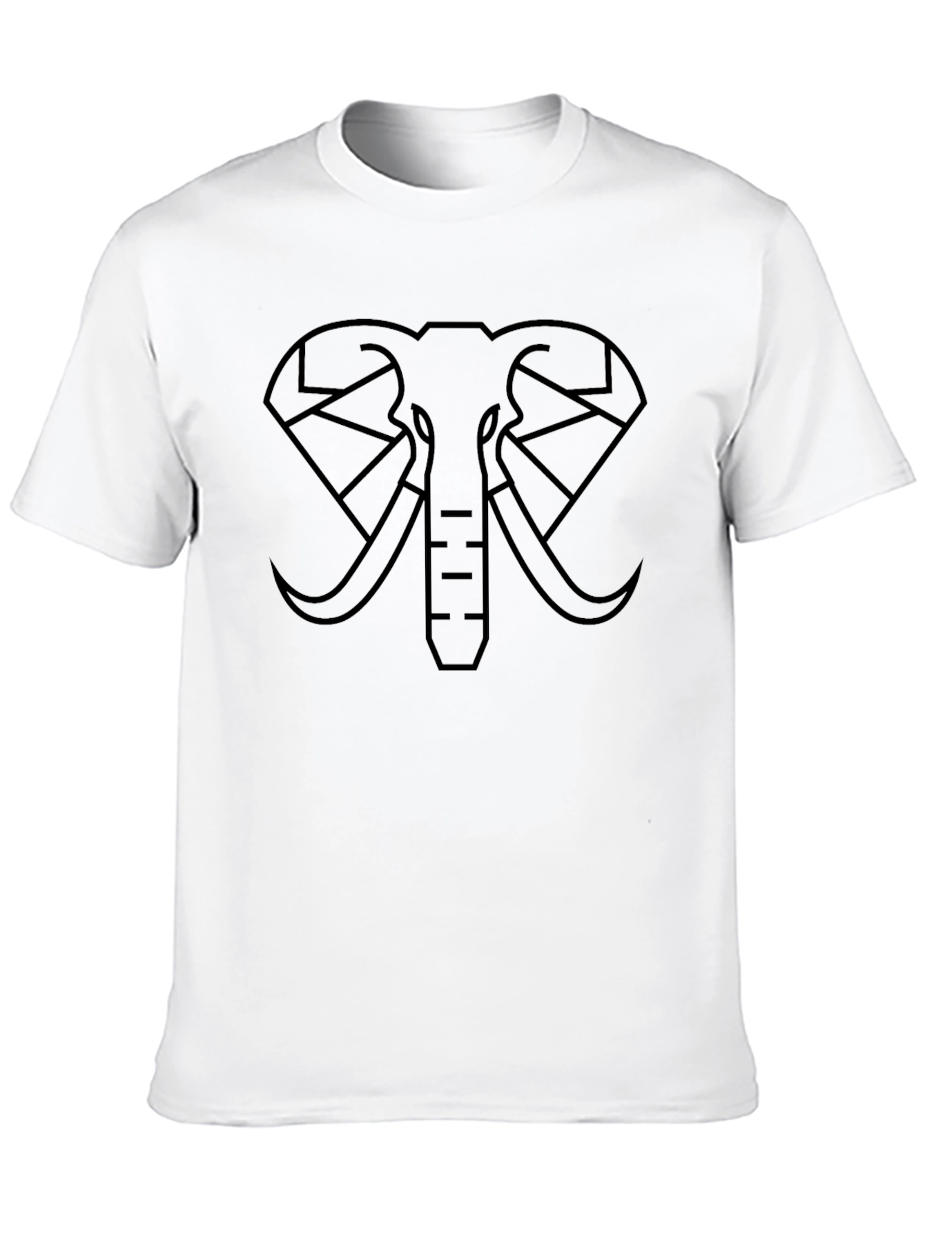 Geometric Elephant Graphic Tee - Modern Style