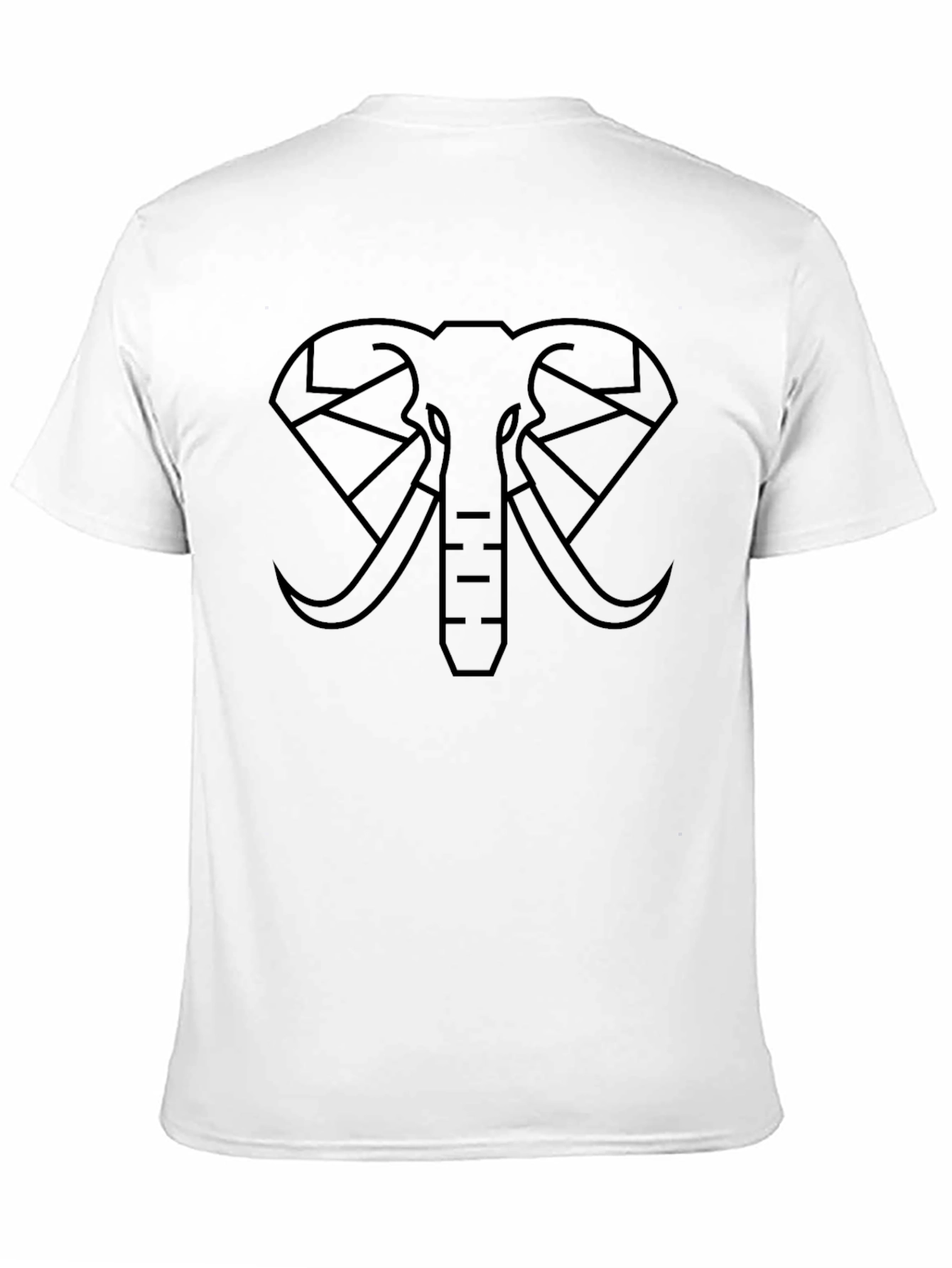 Geometric Elephant Graphic Tee - Modern Style