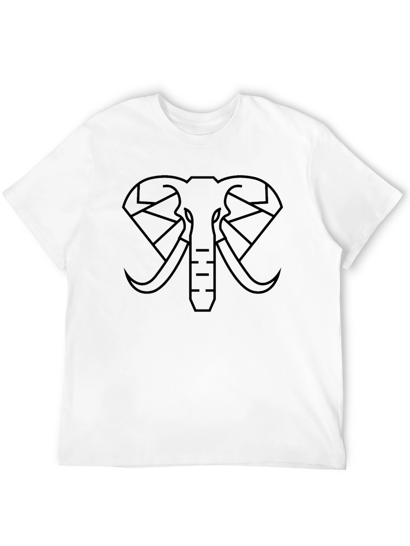 Geometric Elephant Graphic Tee - Modern Style