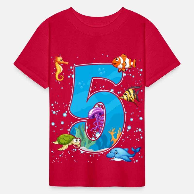 5th birthday Aquarium Fish lover 5 Year Old Sea