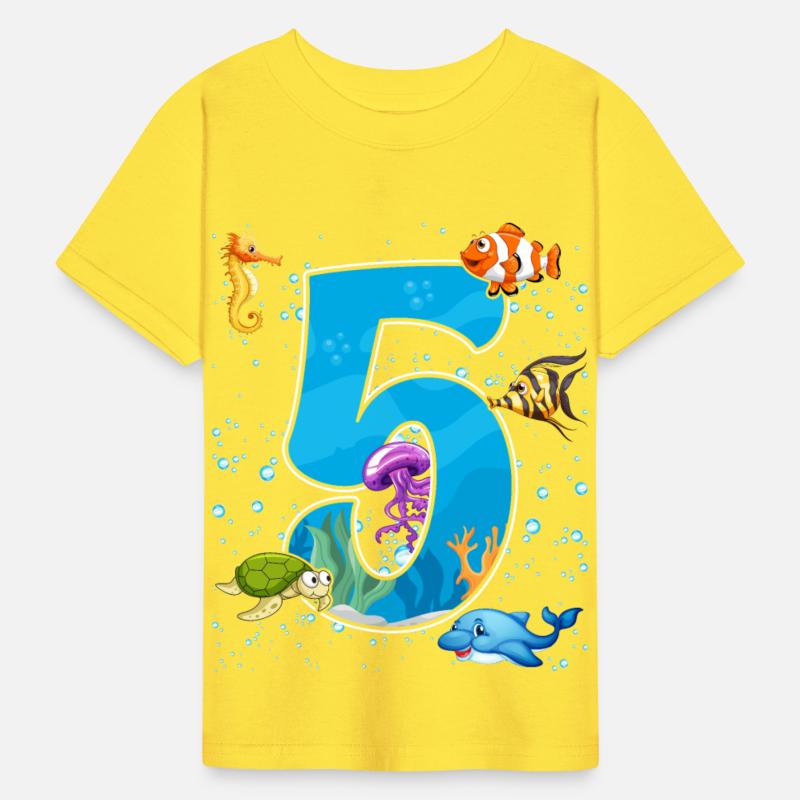 5th birthday Aquarium Fish lover 5 Year Old Sea