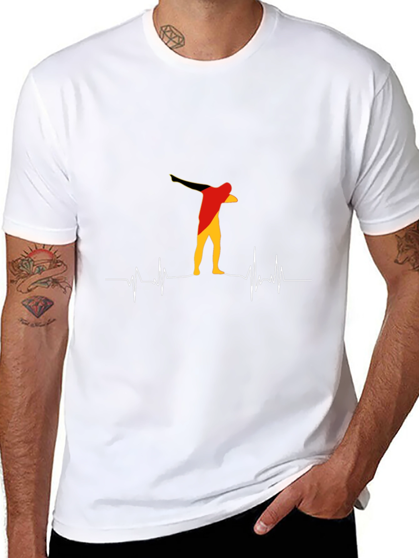 Germany Heartbeat T-Shirt - Dab Silhouette Tee
